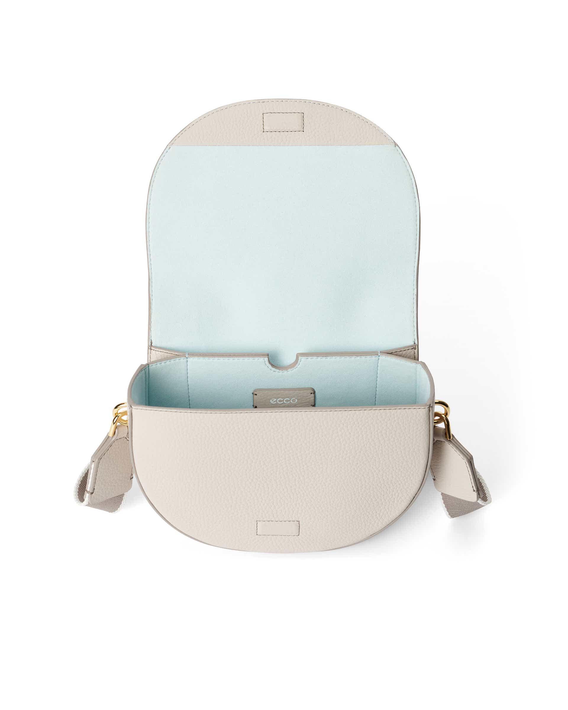 ECCO Saddle Pebbled レザーショルダーバッグ - ベージュ - Inside