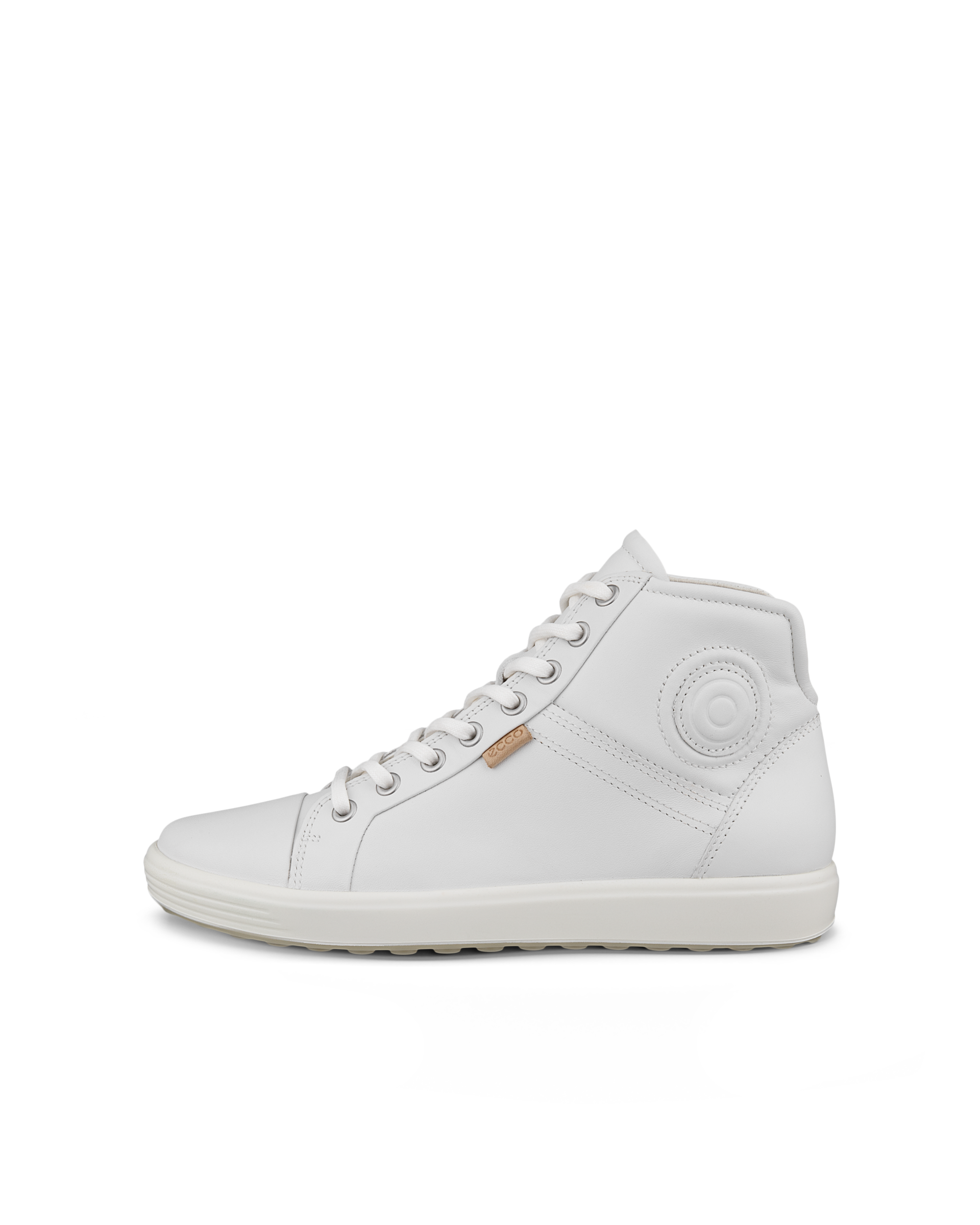 ECCO Soft 7 ウィメンズ レザーハイカットスニーカー | ホワイト
