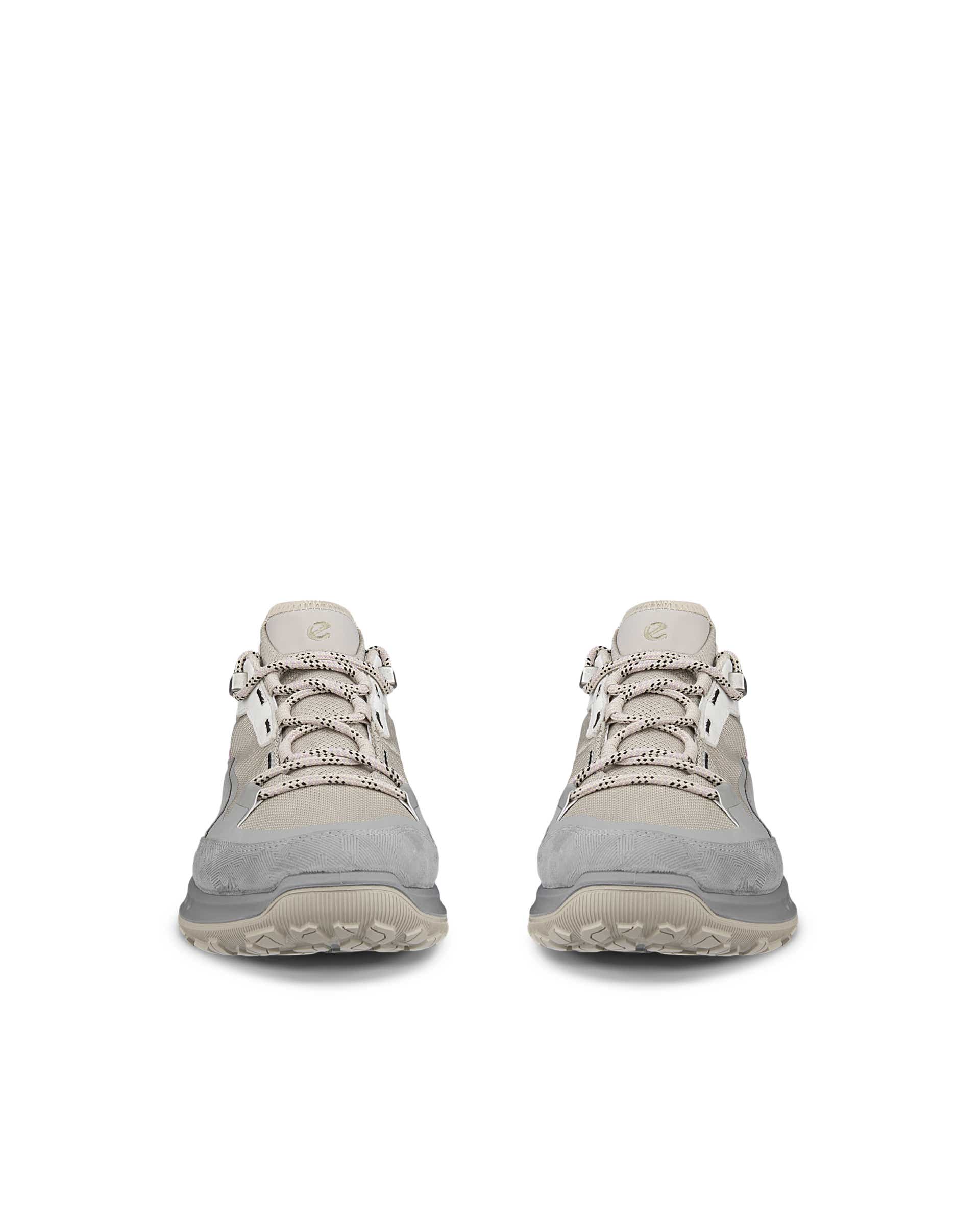 Women's ECCO® ULT-TRN Nubuck Waterproof Hiking Shoe - Grey - Front pair