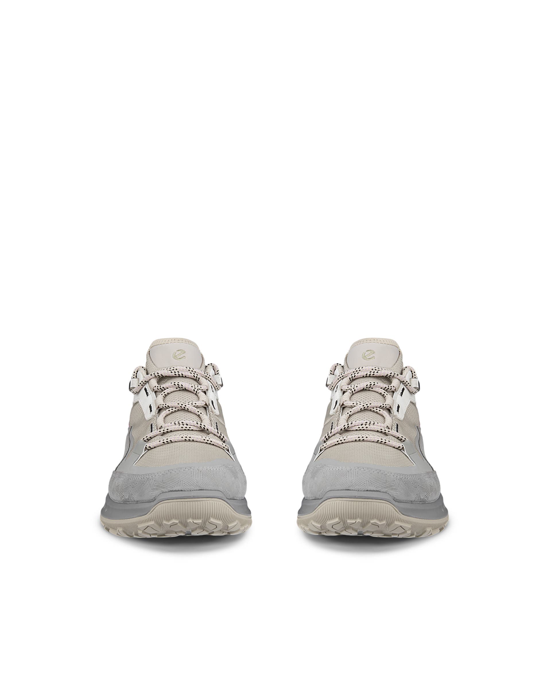 Women's ECCO® ULT-TRN Nubuck Waterproof Hiking Shoe - Grey - Front pair