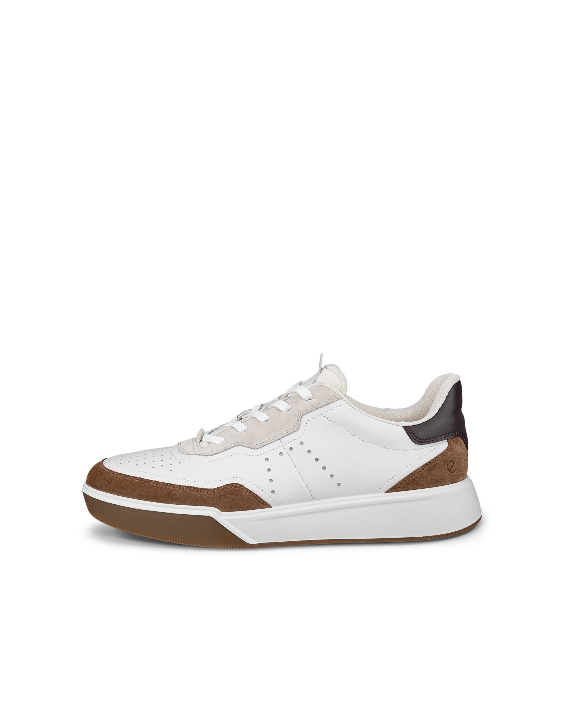 ECCO® Street Court Herren Ledersneaker - Braun - Outside