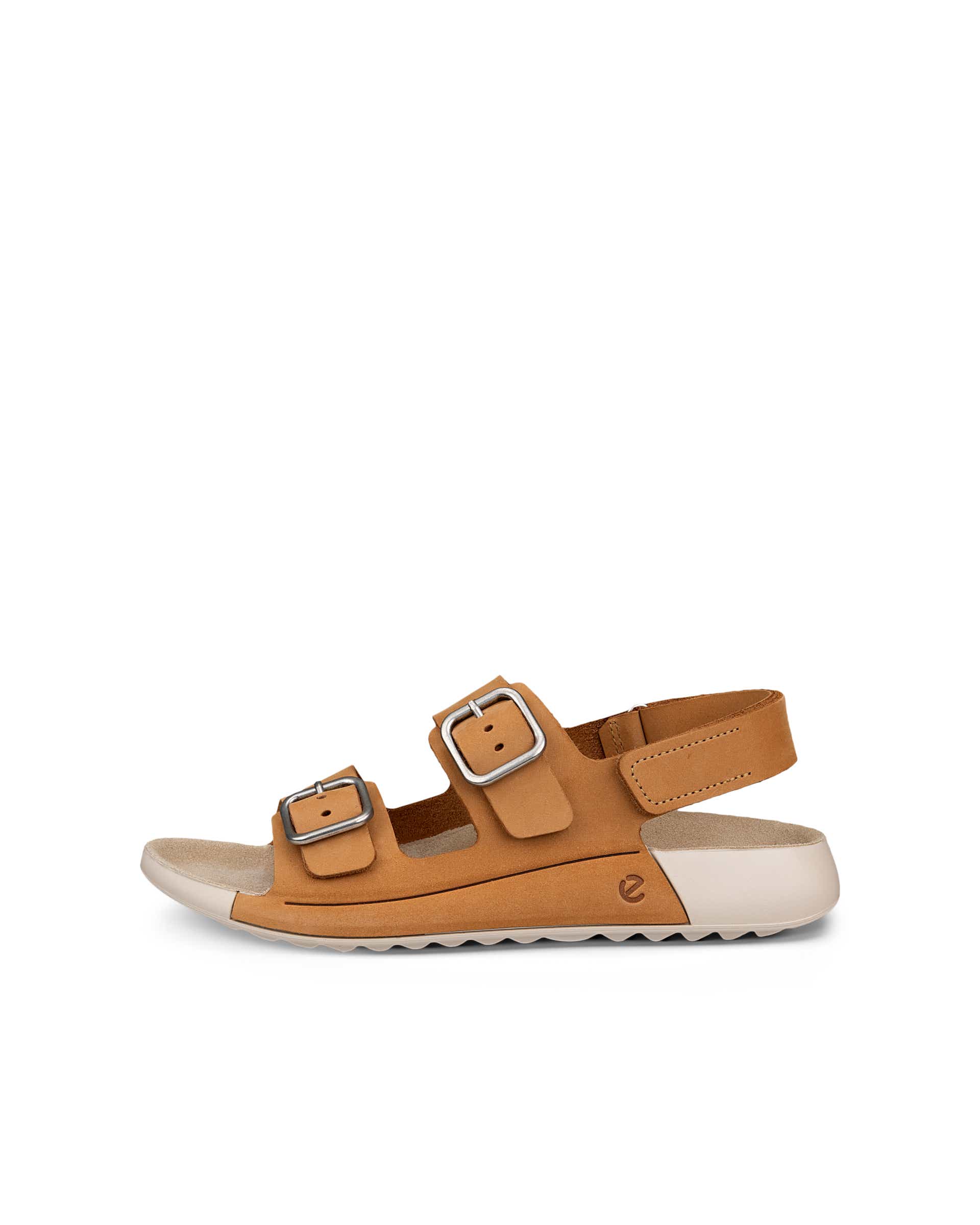 Sandálias duas tiras nobuck mulher ECCO® Cozmo - Castanho - Outside