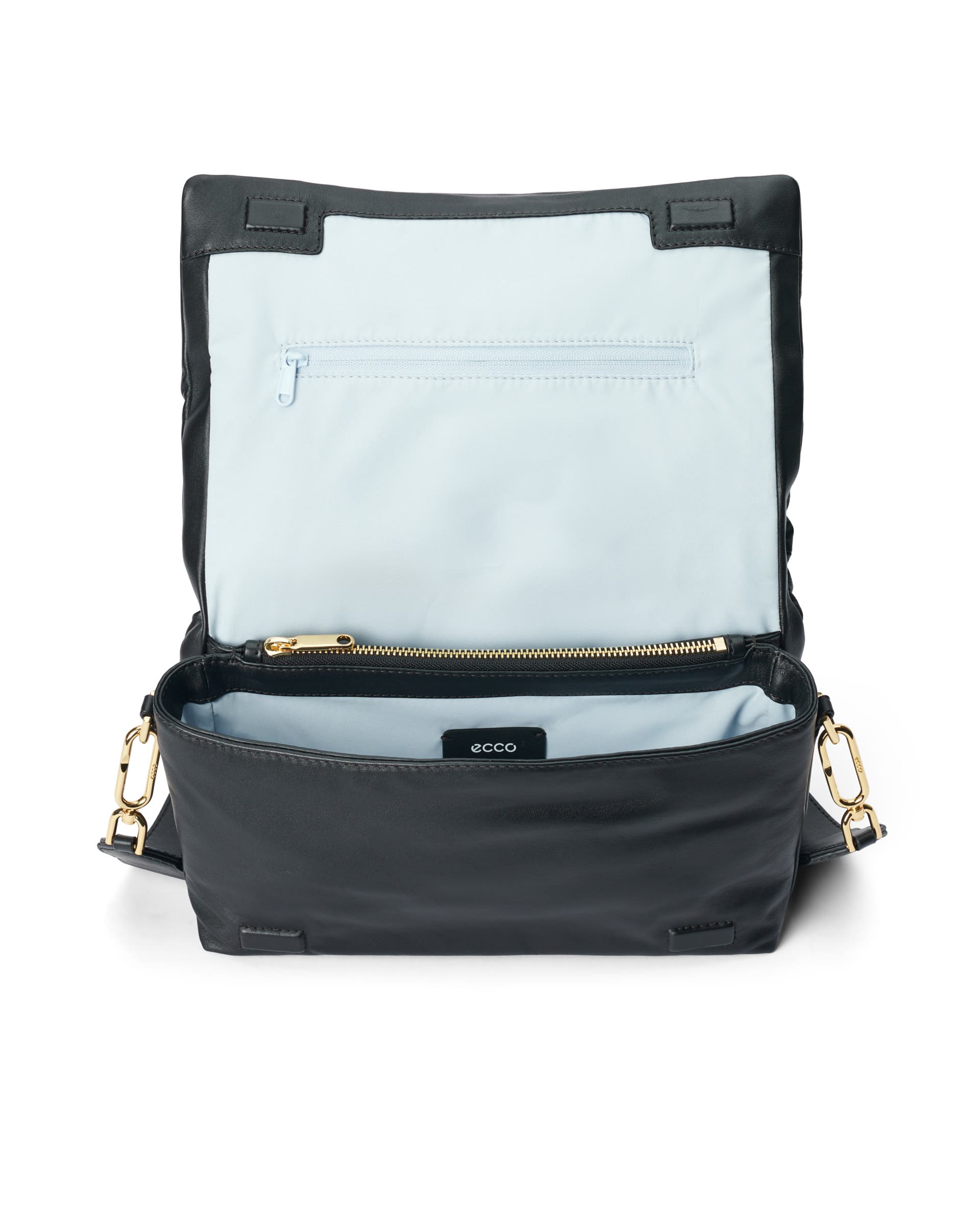 ECCO Pinch Large Soft レザーピンチクロスボディバッグ - ブラック - Inside
