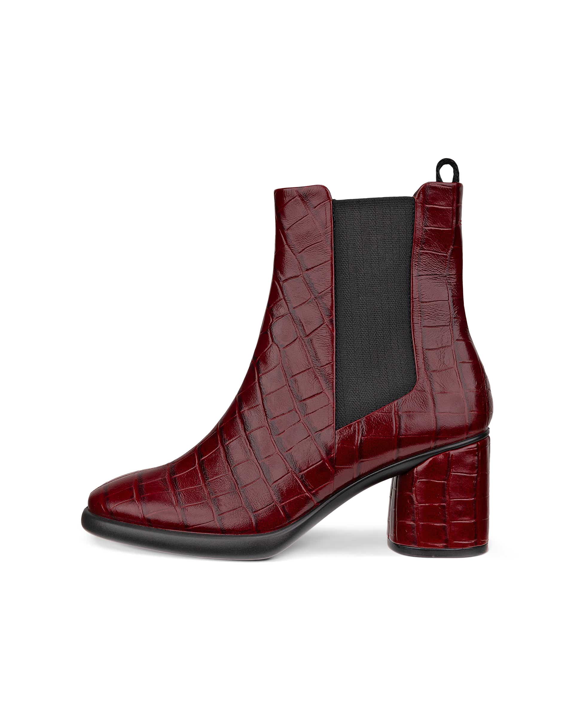 ECCO Sculpted LX 55 ウィメンズ レザーチェルシーヒールブーツ - レッド - Outside