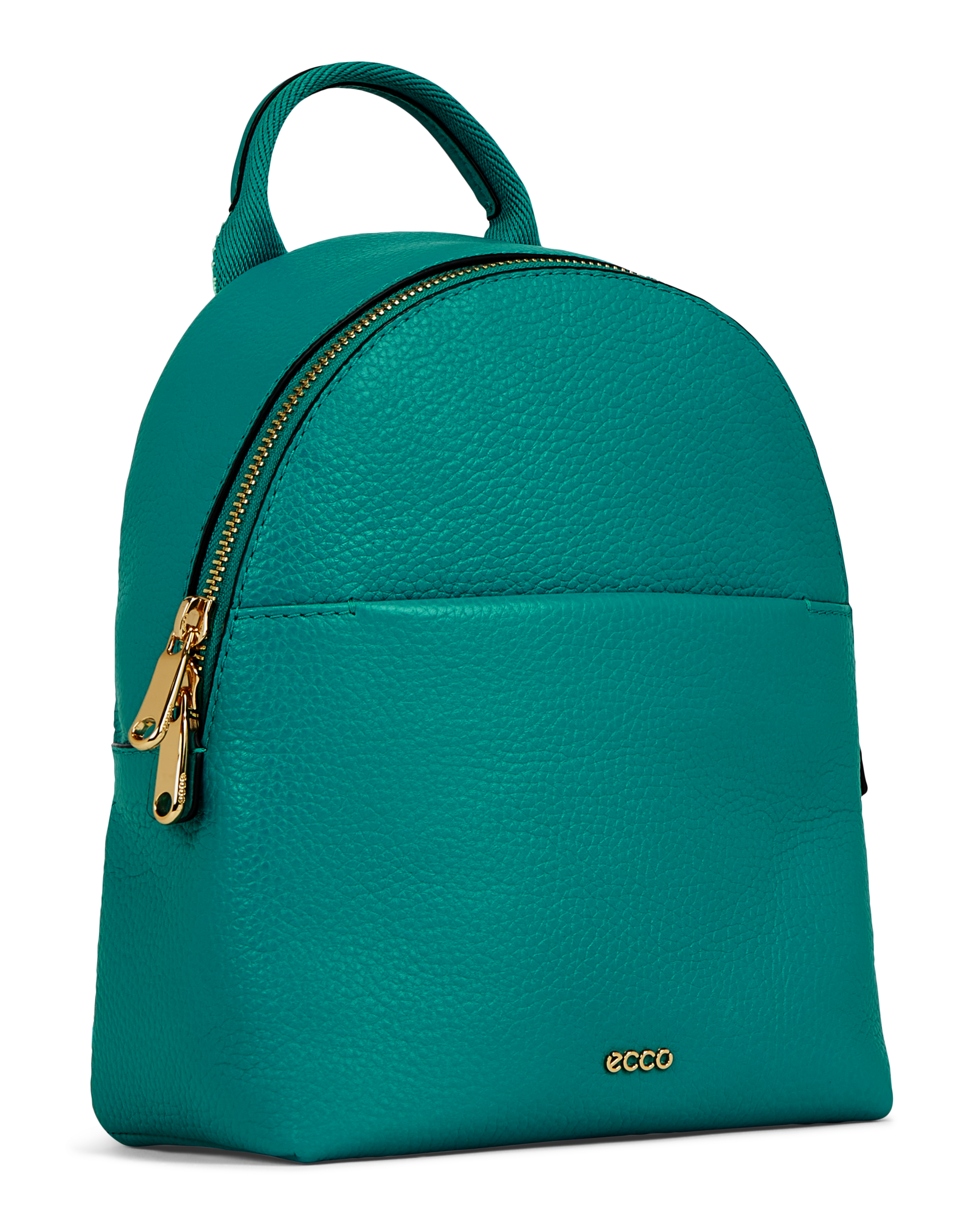 ECCO Round Pack Small Pebbled レザーバックパック | ブラック