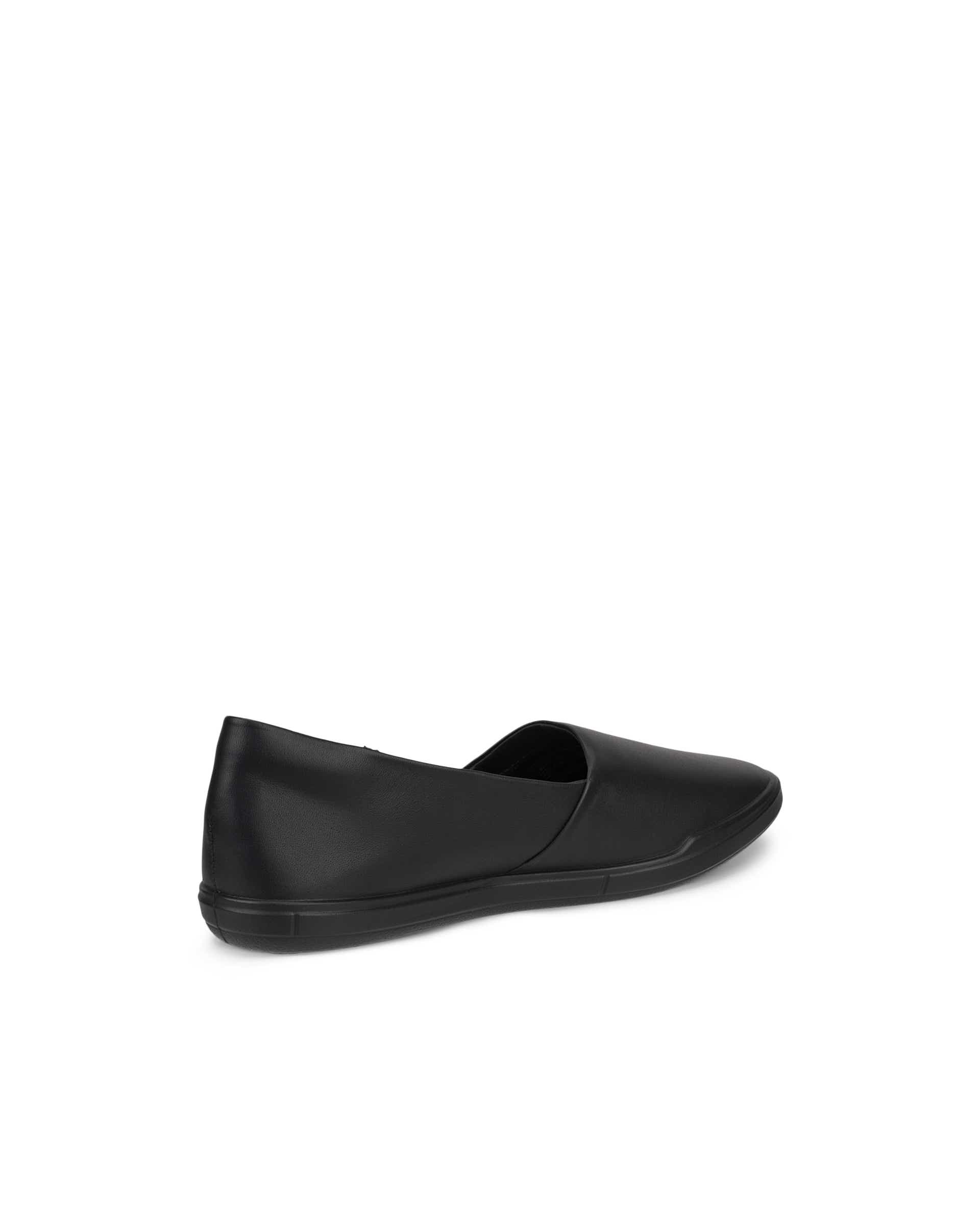 Women's ECCO® Simpil Leather Slip-On - Black - Back