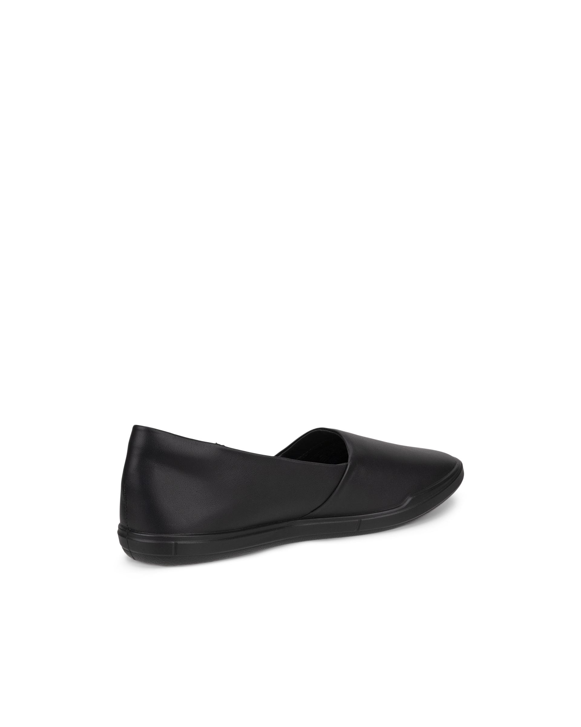 Women's ECCO® Simpil Leather Slip-On - Black - Back