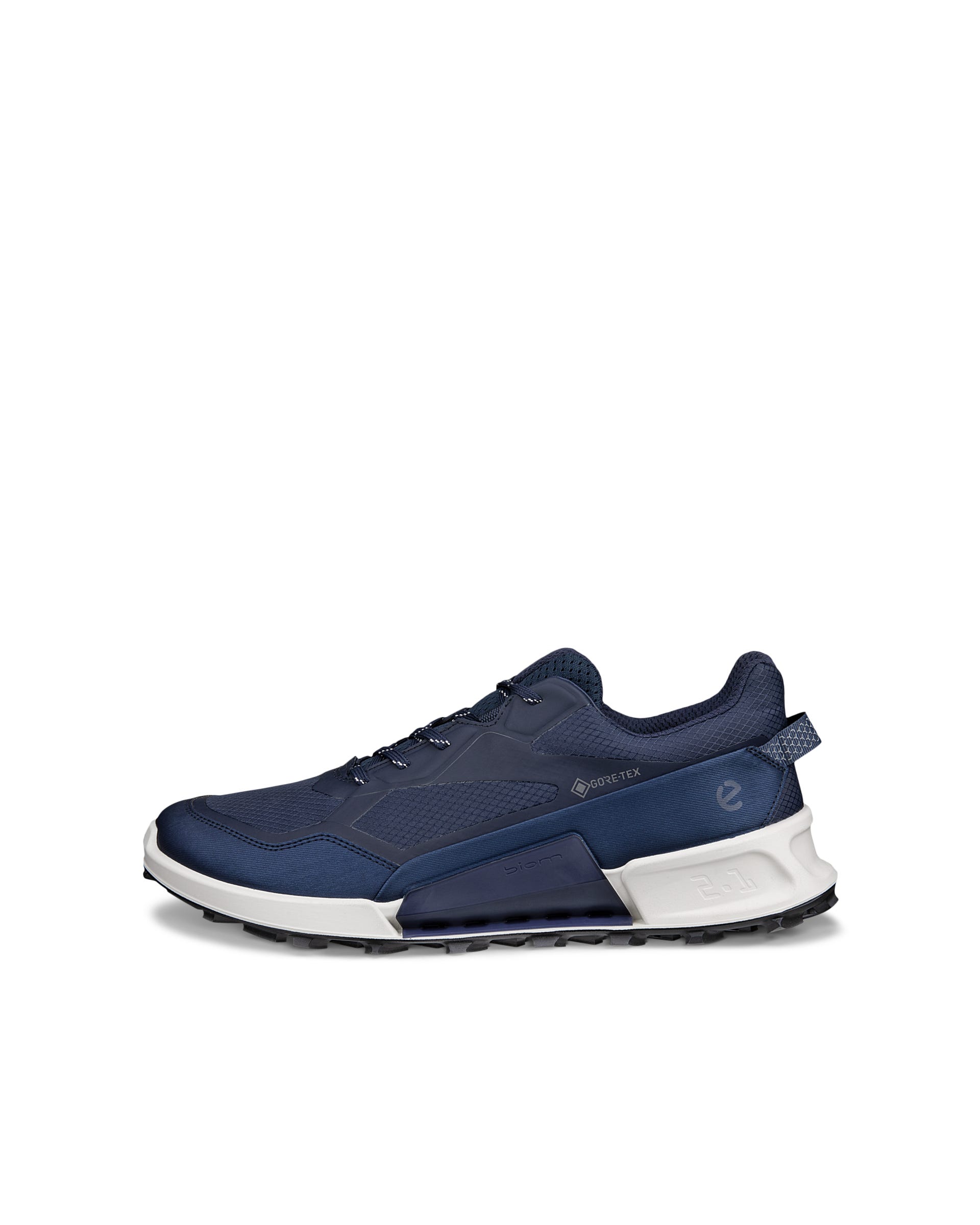 ECCO® BIOM 2.1 X MOUNTAIN Hög hikingsko i textil med Gore-Tex herr - Blå - Outside