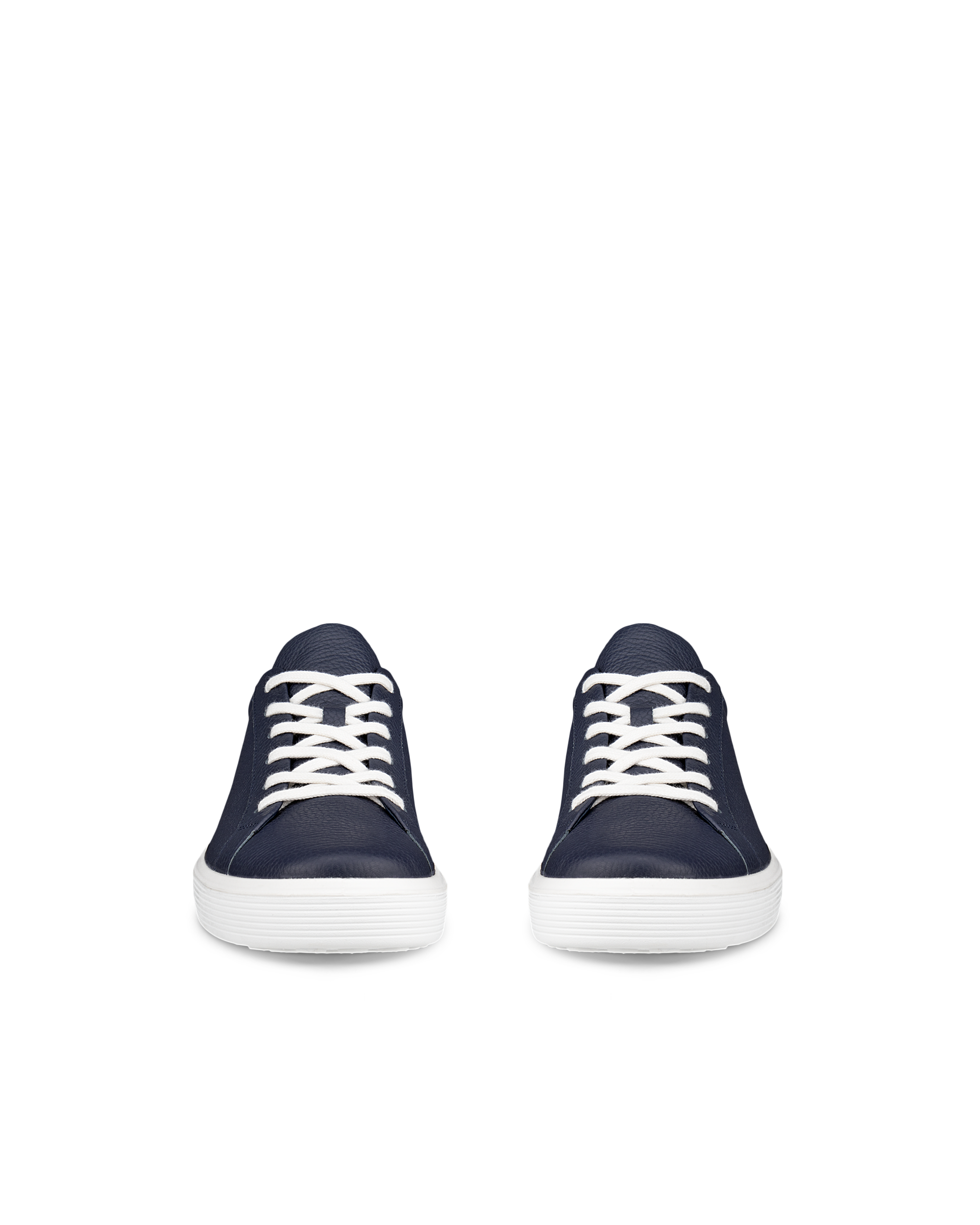 ECCO® Soft 60 baskets en cuir pour homme - Bleu - Front pair