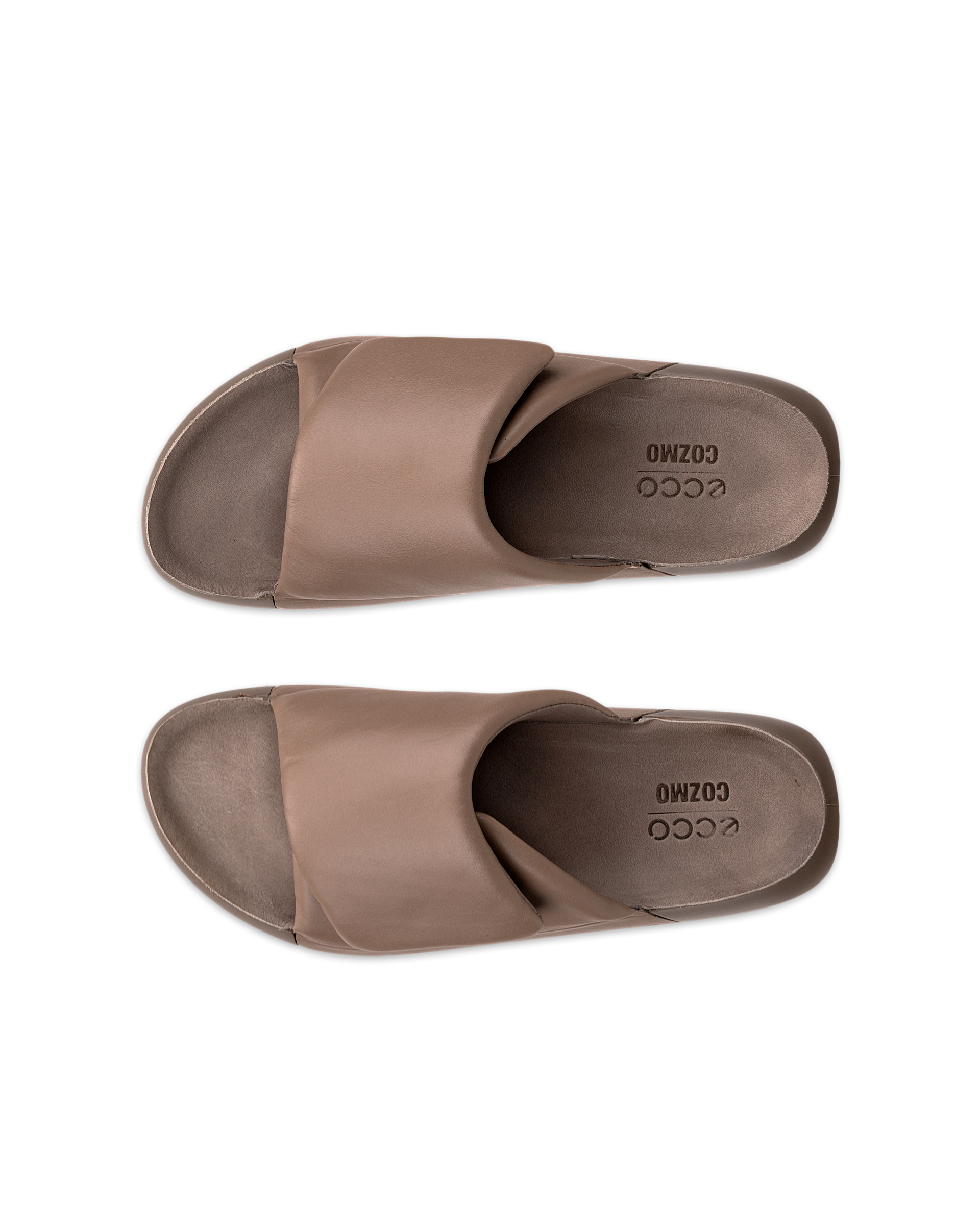 ECCO Cozmo Slide PF ウィメンズ レザーサンダル | ブラウン