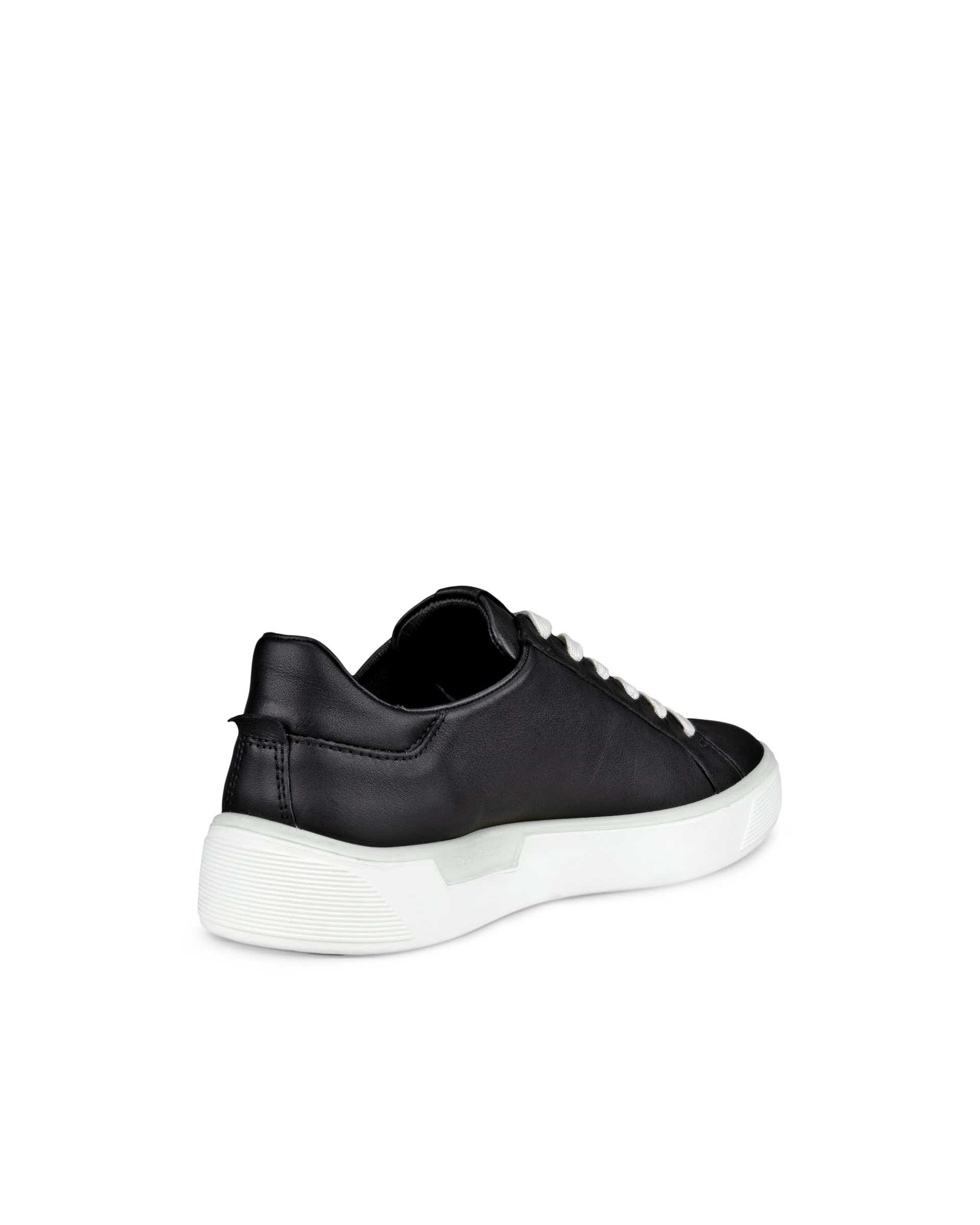ECCO® Street Tray Dames leren sneaker - Zwart - Back