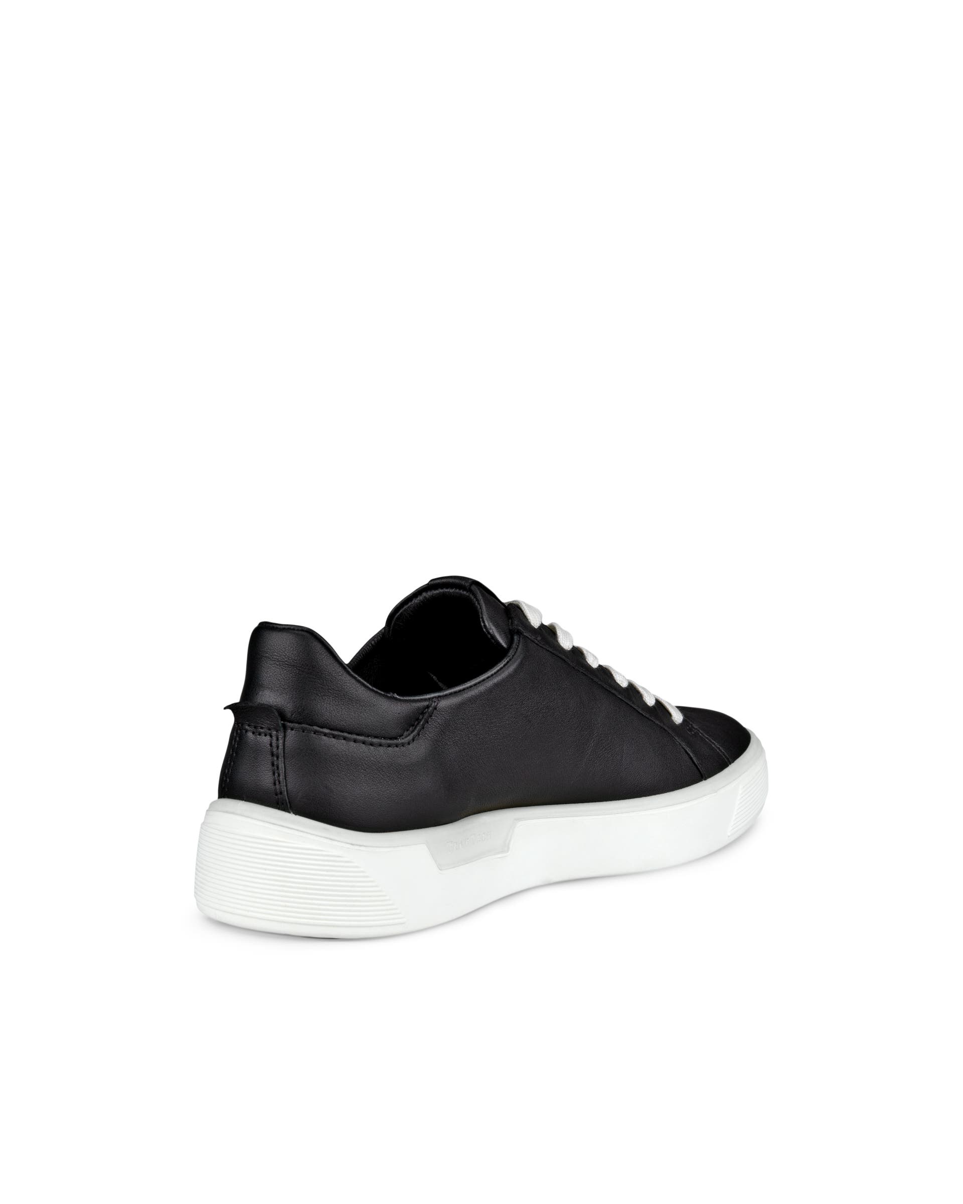 ECCO® Street Tray Dames leren sneaker - Zwart - Back