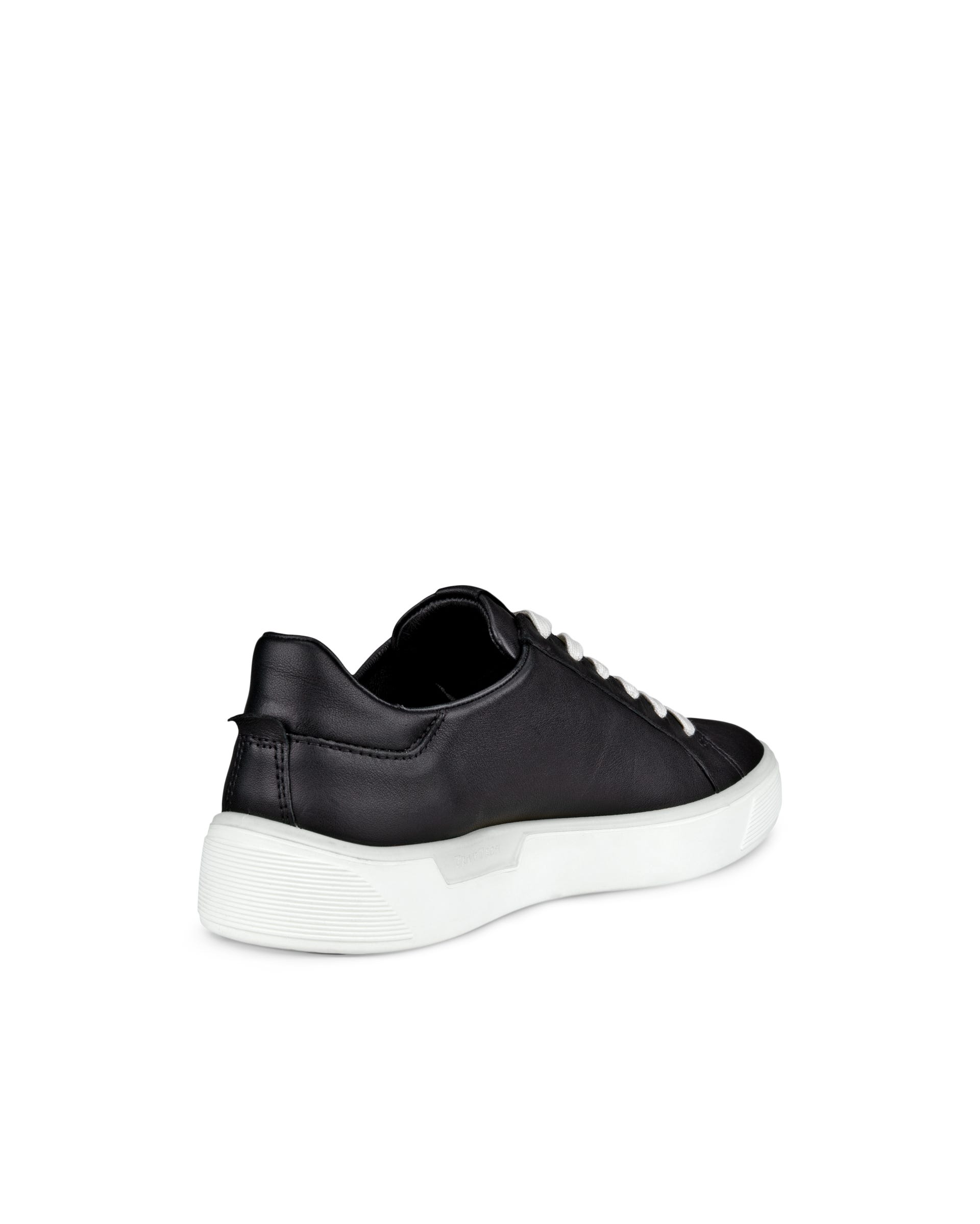 ECCO® Street Tray Dames leren sneaker - Zwart - Back