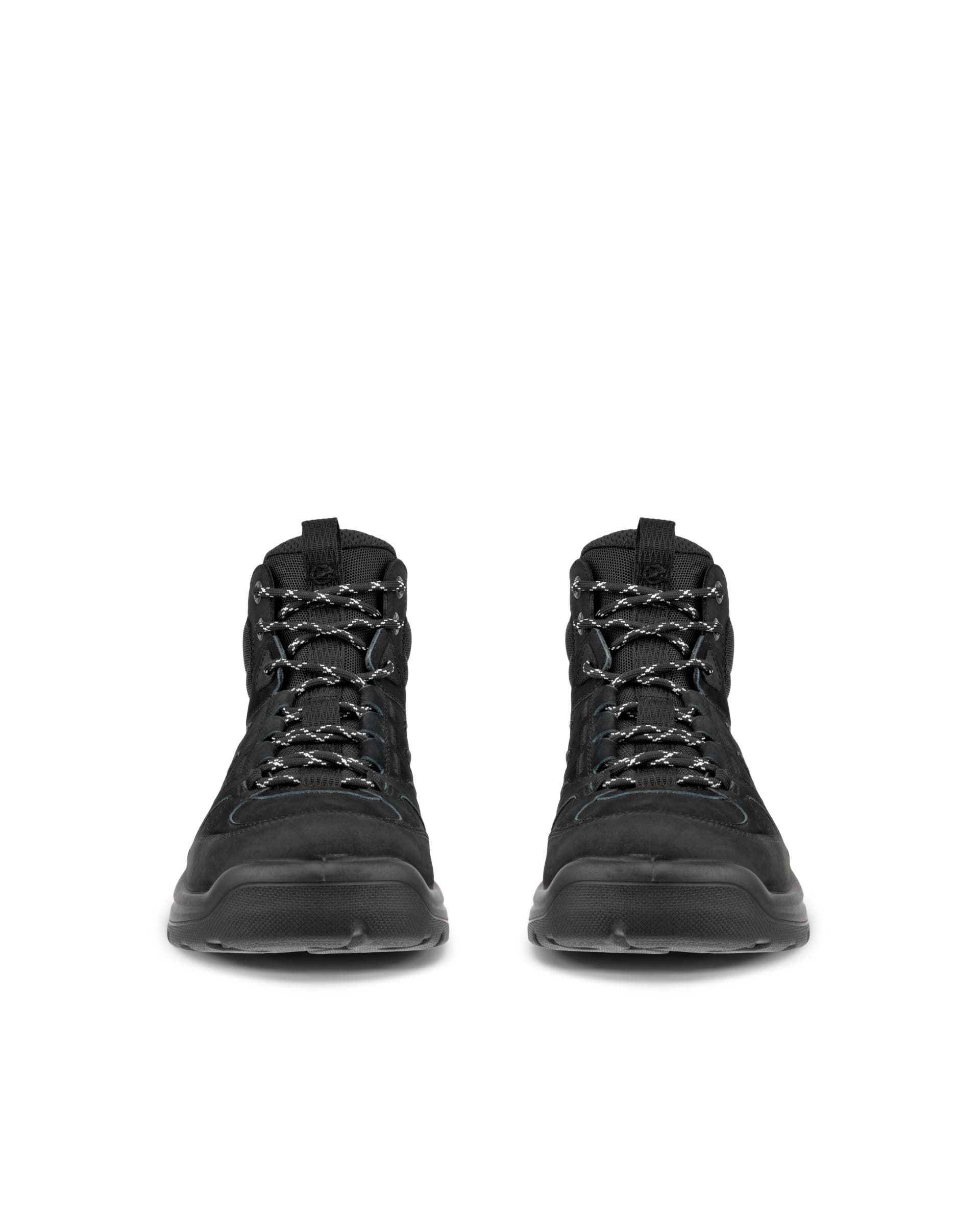 ECCO® Offroad chaussures de randonnée imperméable de plein air mi-hautes en nubuck pour femme - Noir - Front pair