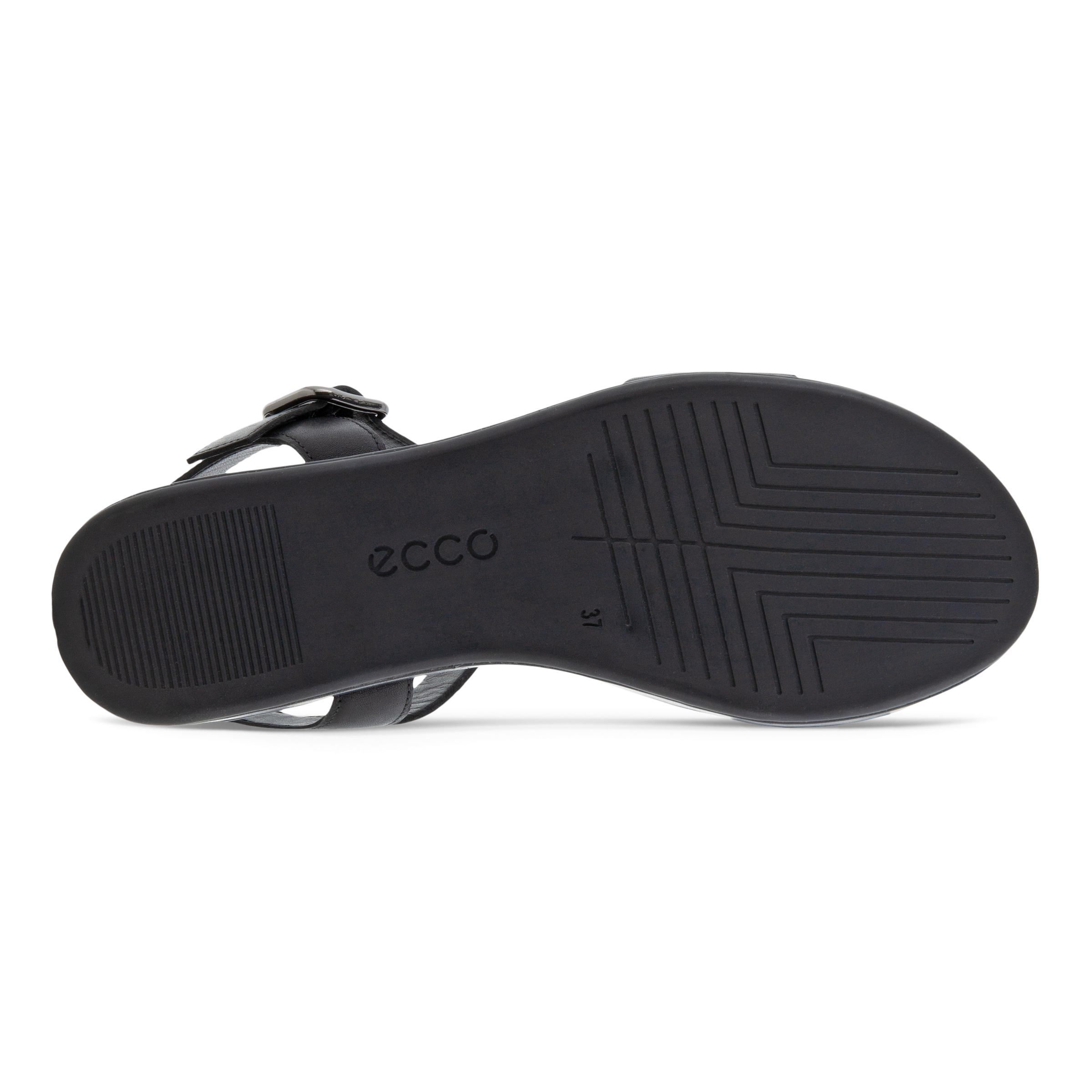 ECCO Elevate Plateau ウィメンズ レザーフラットサンダル | ブラック