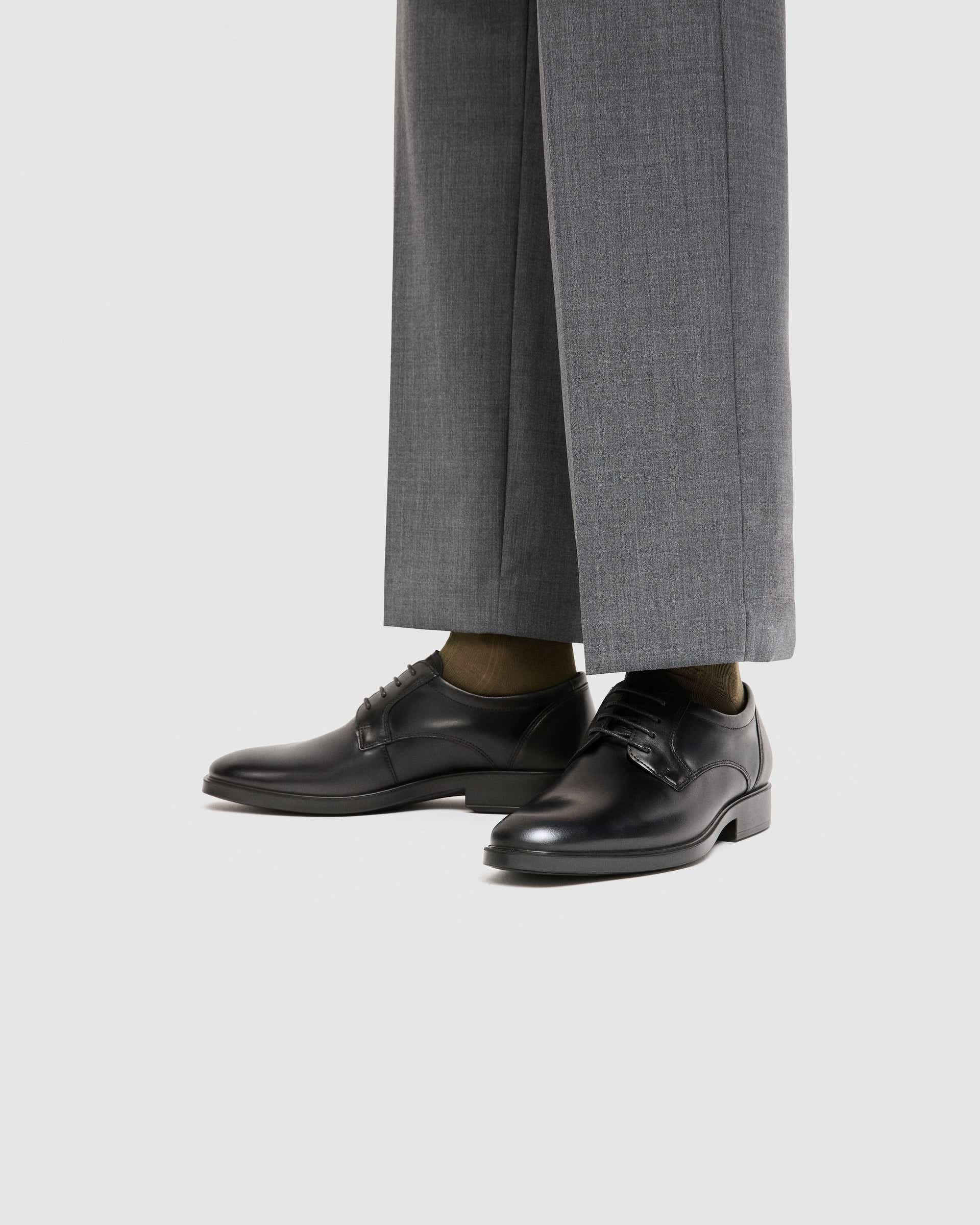 ECCO® Metropole Milan férfi bőr derby cipő - Fekete - Lifestyle image-1