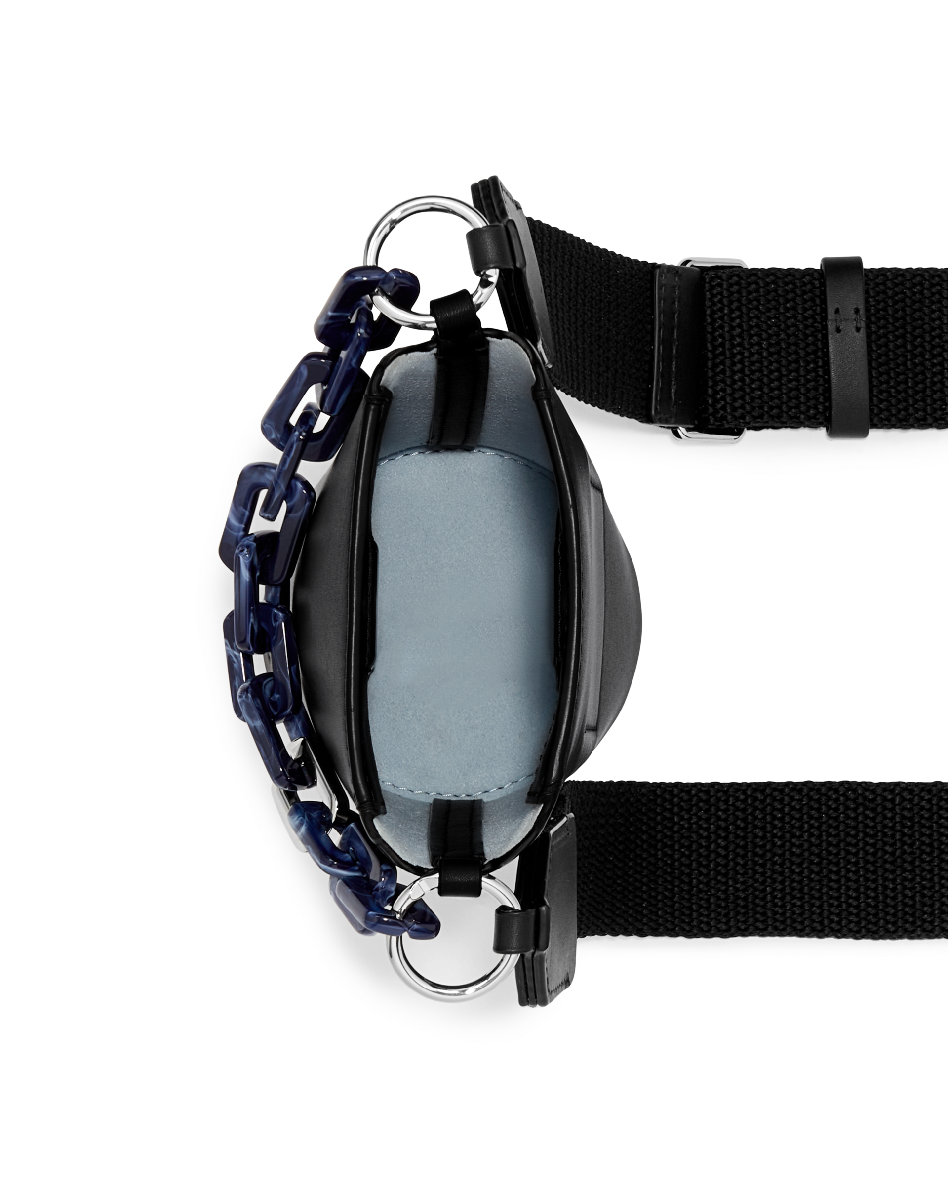 ECCO POT BAG CHAIN レザークロスボディバッグ | ブラック