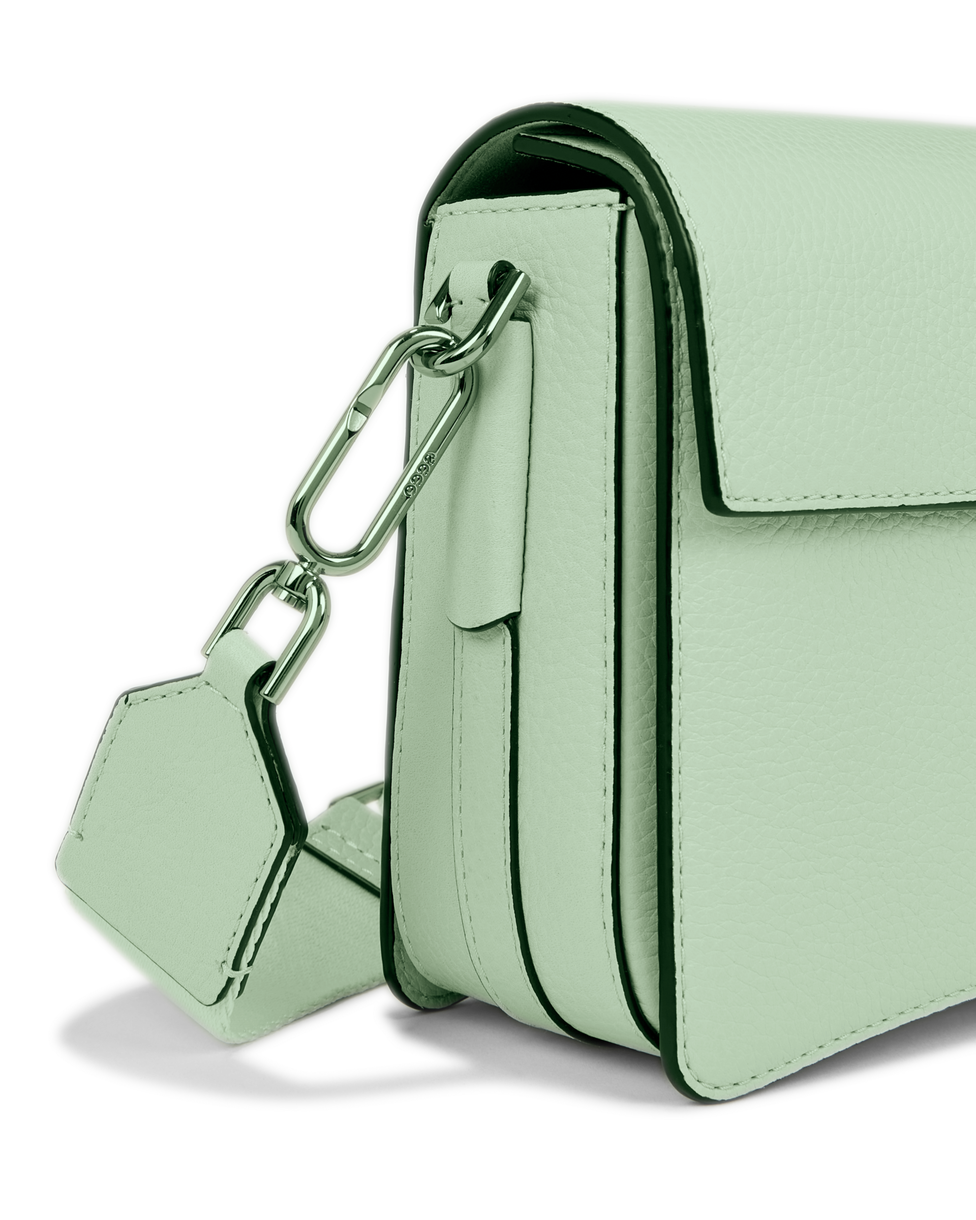 ECCO Pinch Large Pebbled Pop レザーピンチクロスボディバッグ | グリーン