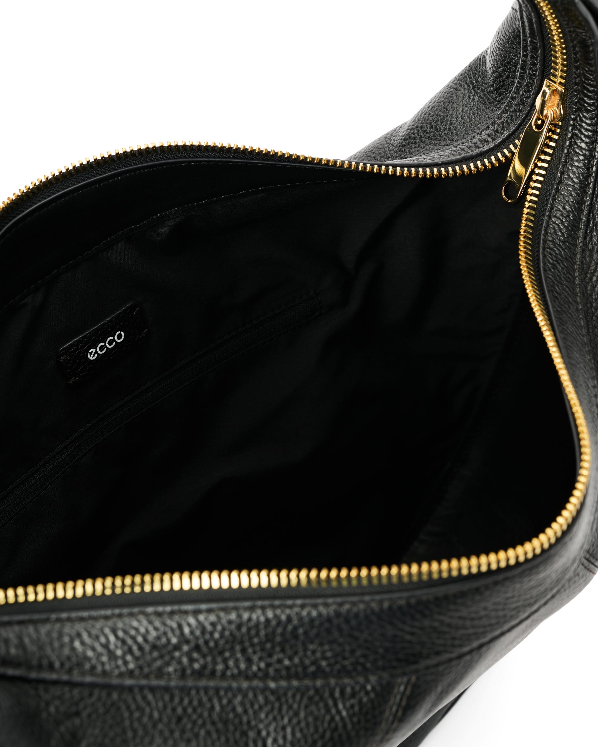 ECCO® Fortune Leather Shoulder Bag - Black - Inside