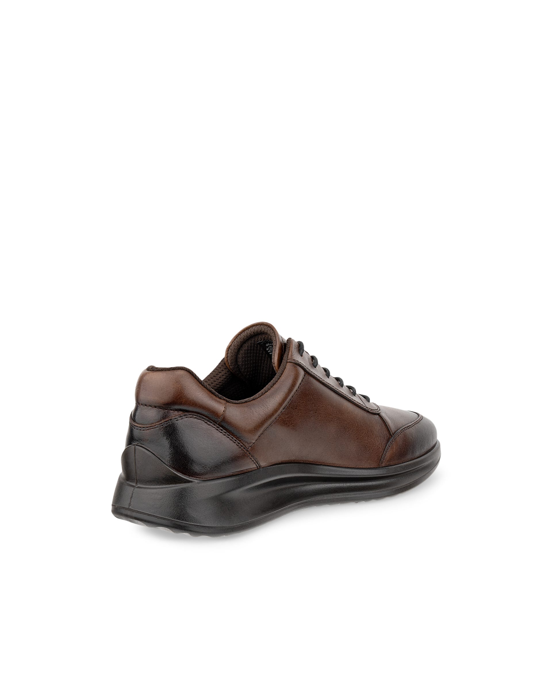 Men's ECCO® Aquet Leather Dress Shoe - Brown - Back
