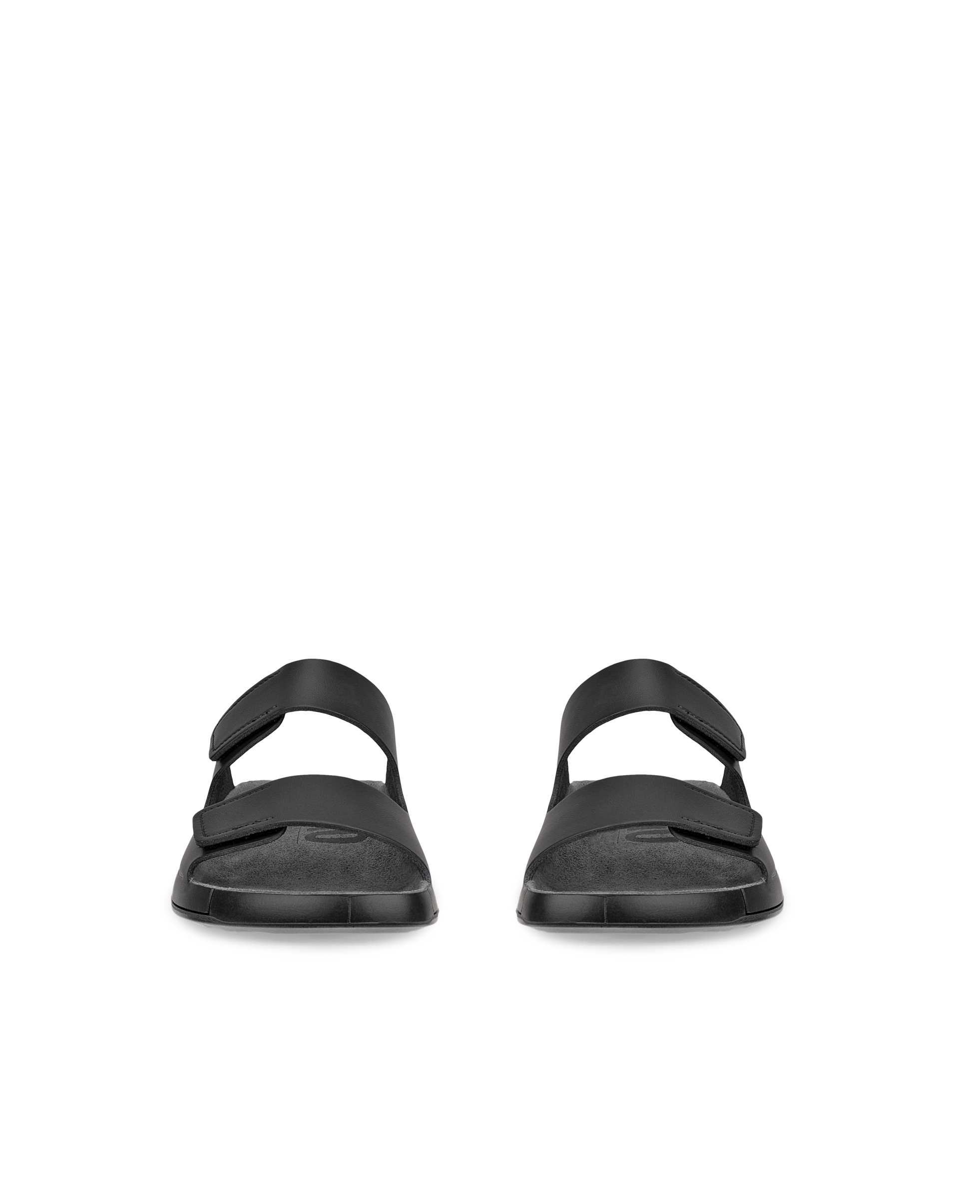 Sandalias con dos tiras de piel ECCO® Cozmo para hombre - Negro - Front pair
