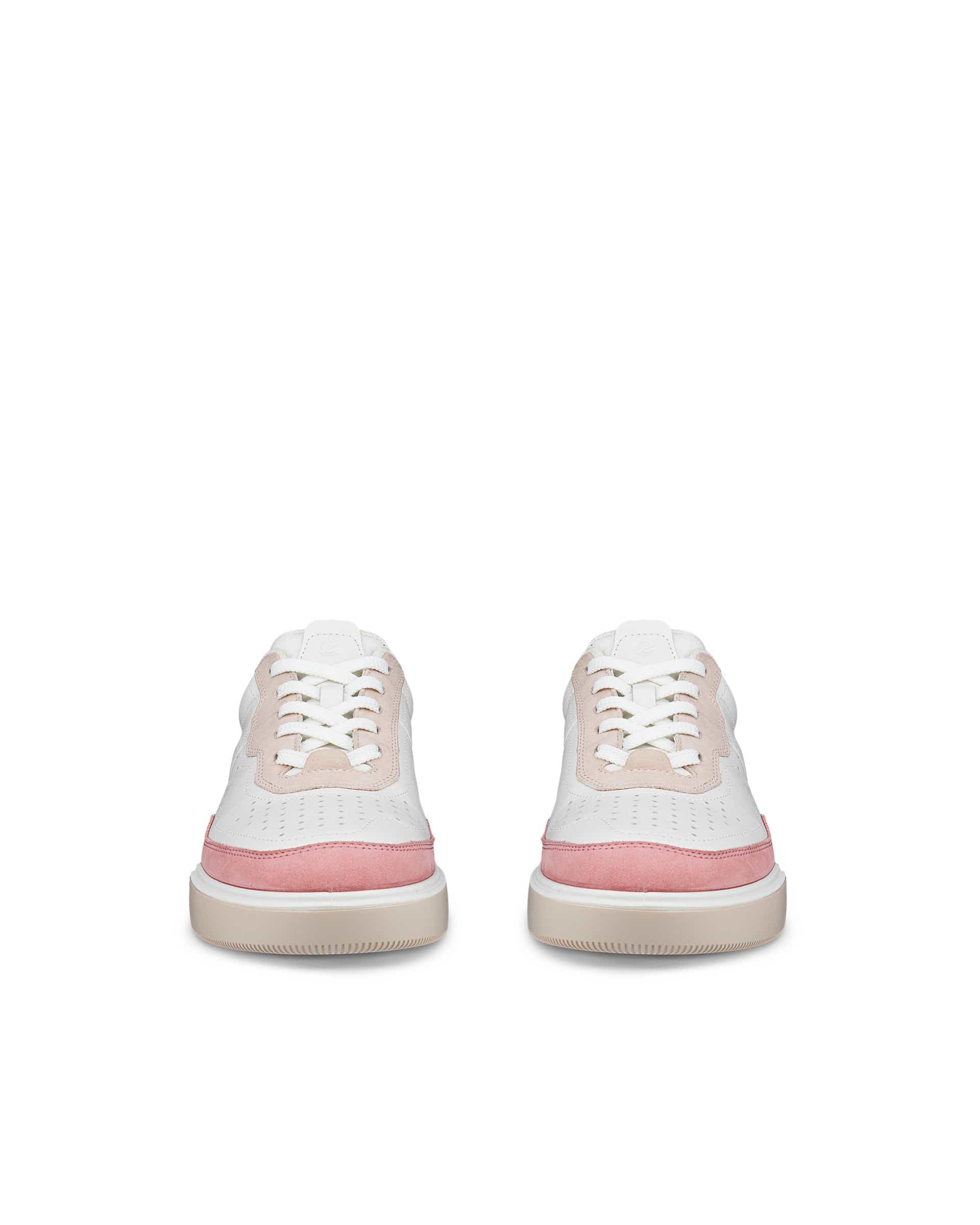 ECCO® Street Court Damen Ledersneaker - Weiß - Front pair