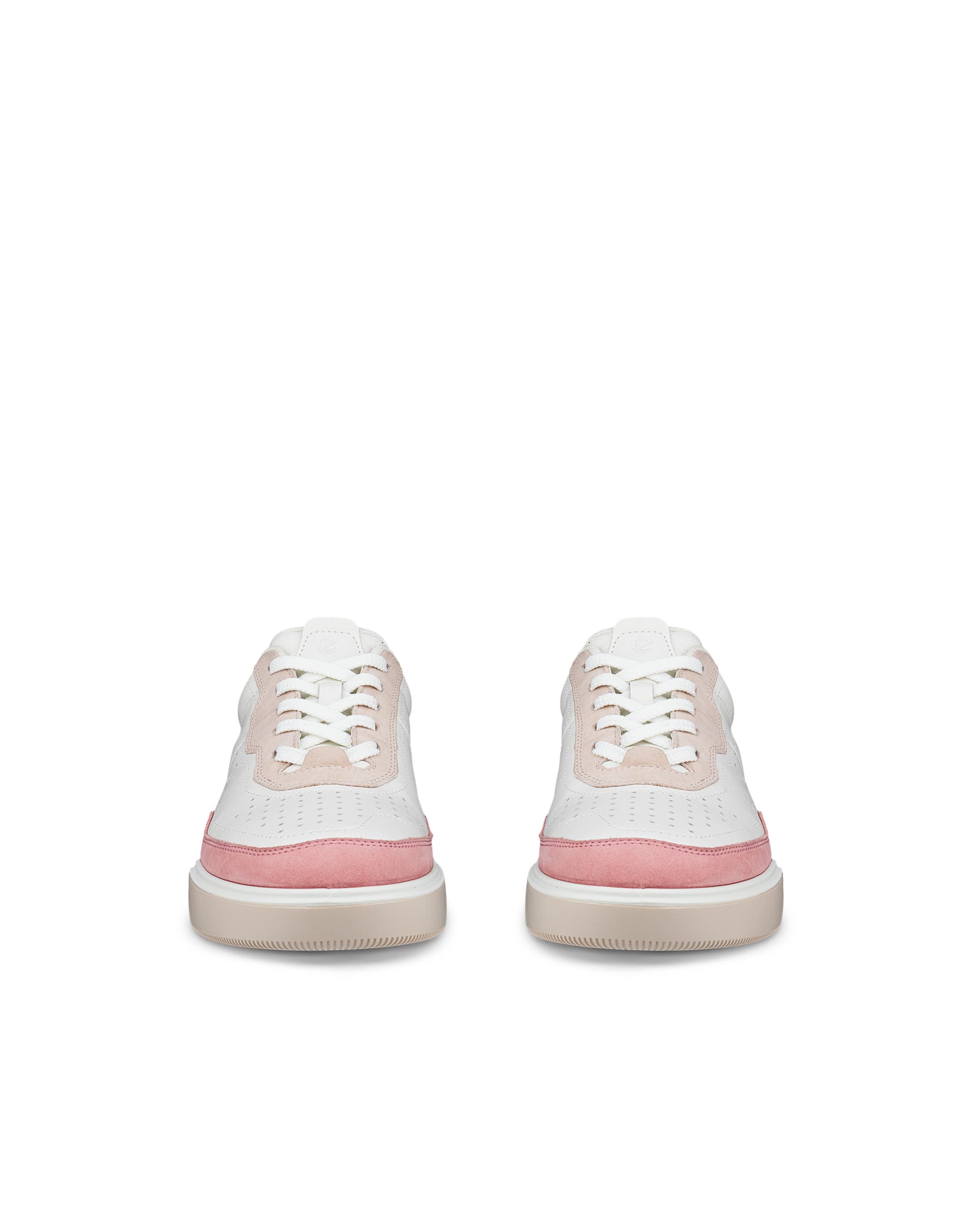 ECCO® Street Court Damen Ledersneaker - Weiß - Front pair