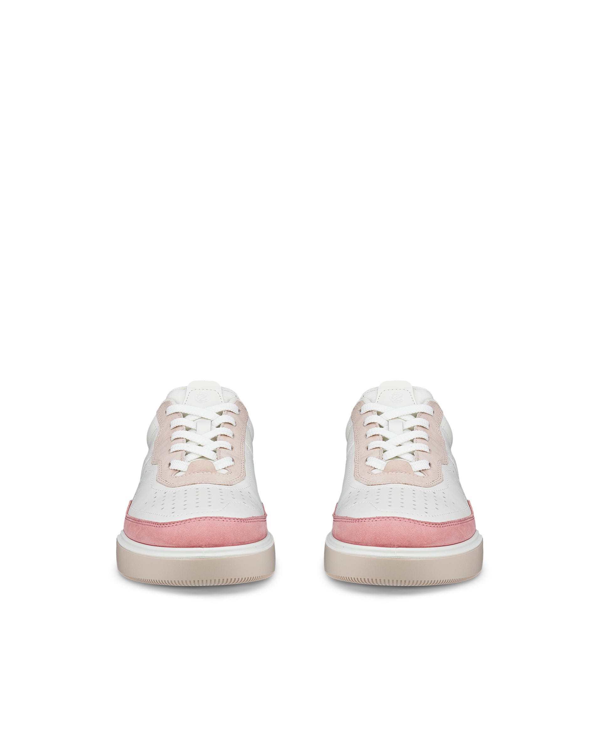 ECCO® Street Court Damen Ledersneaker - Weiß - Front pair