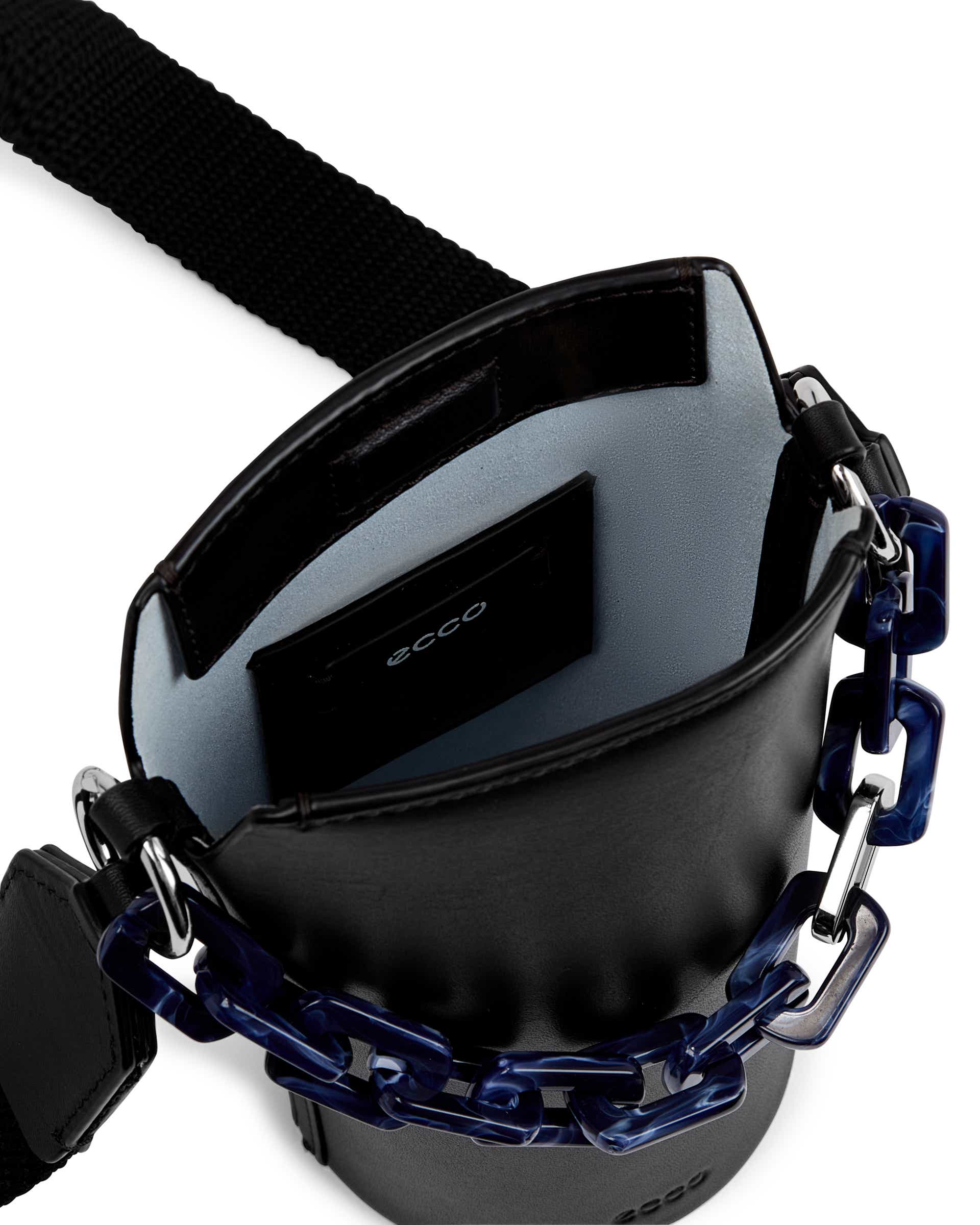 ECCO POT BAG CHAIN レザークロスボディバッグ | ブラック