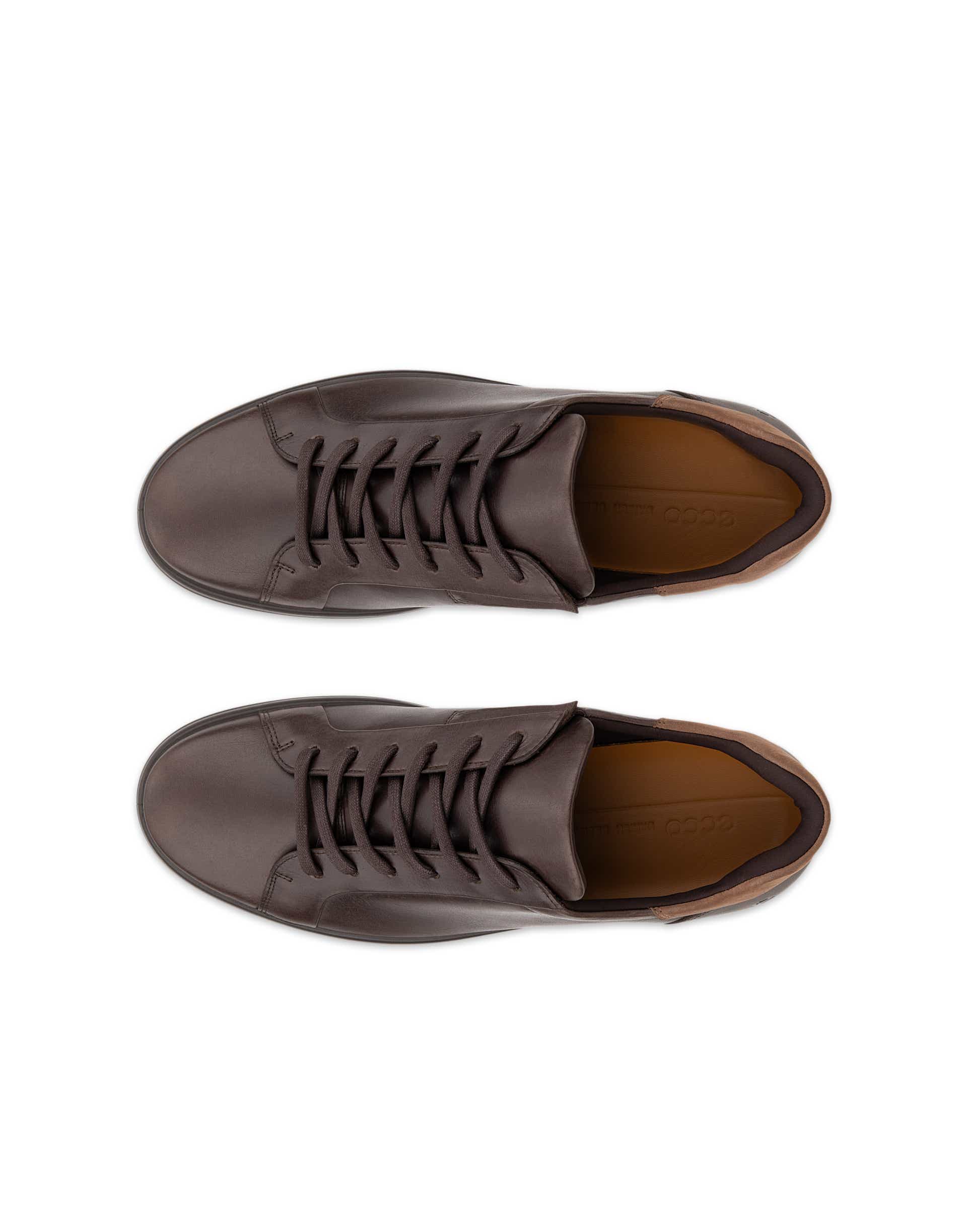 ECCO® SOFT 7 Skinnsneaker herr - Brun - Top left pair