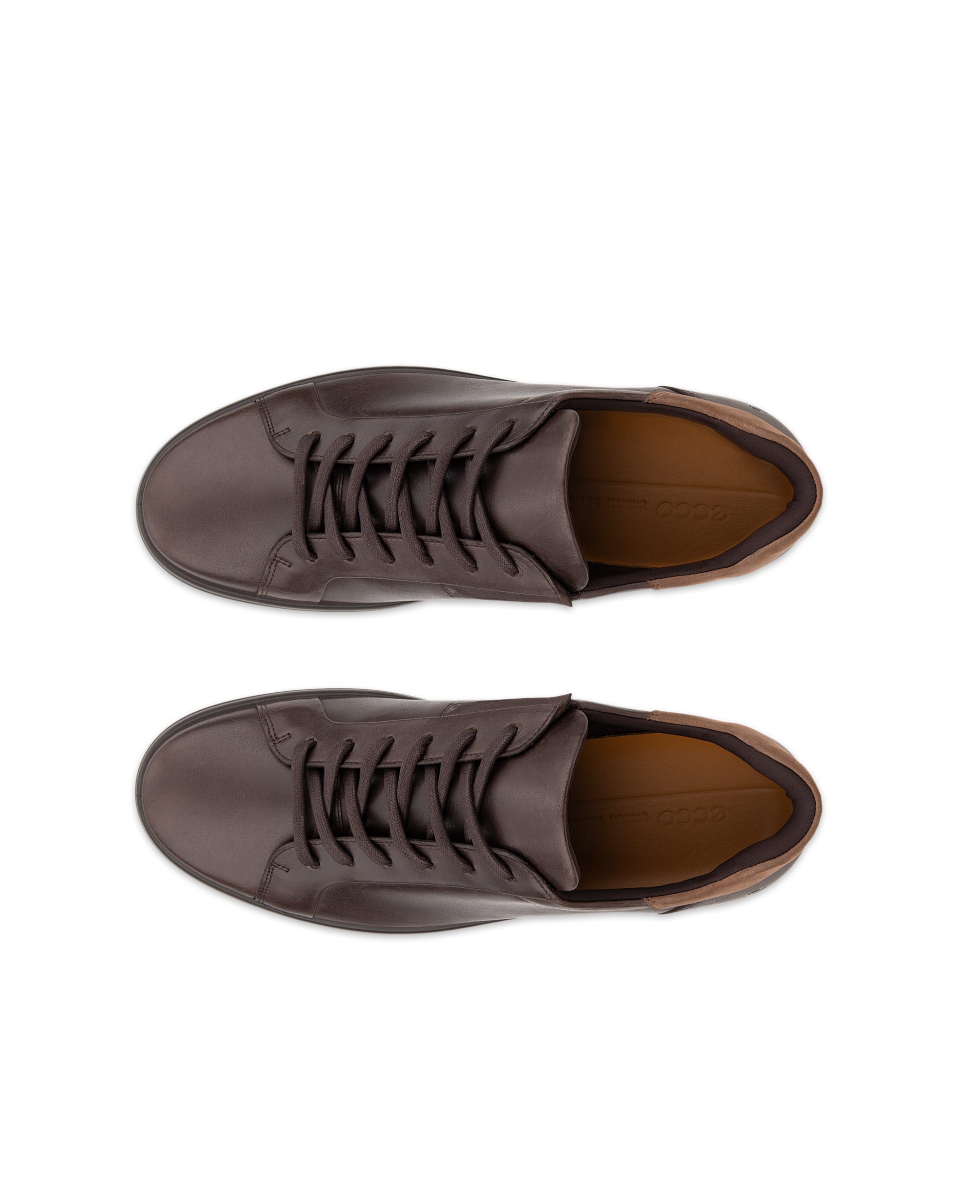 ECCO® SOFT 7 Skinnsneaker herr - Brun - Top left pair