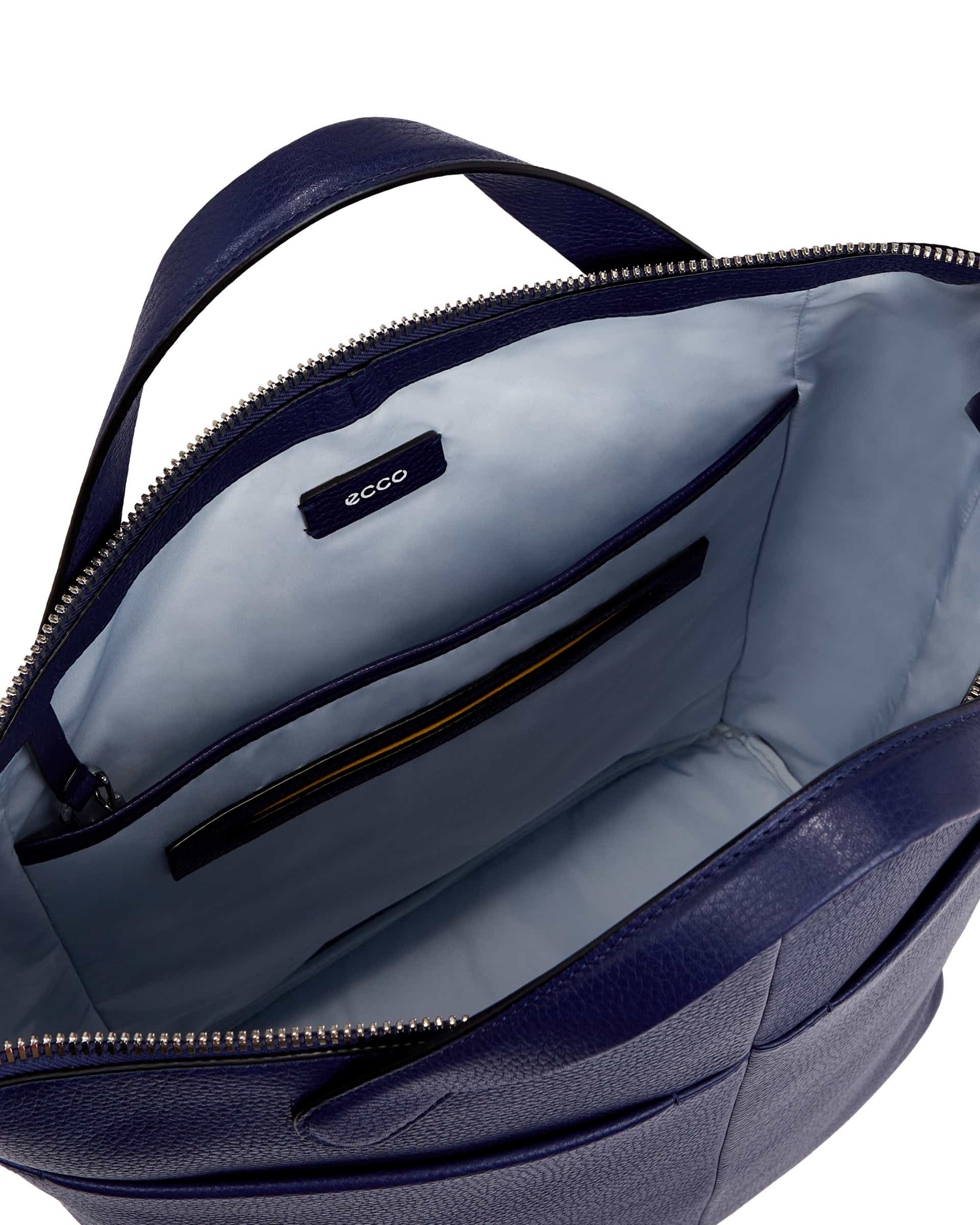 ECCO Tote Large Pebbled レザートートバッグ - ブルー - Inside
