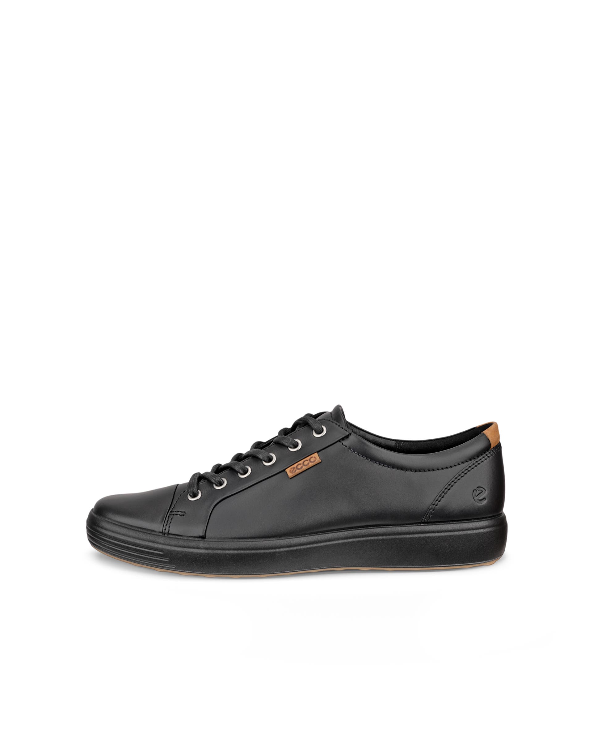 ECCO® Soft 7 sneakers i nubuck til herrer - Sort - Outside