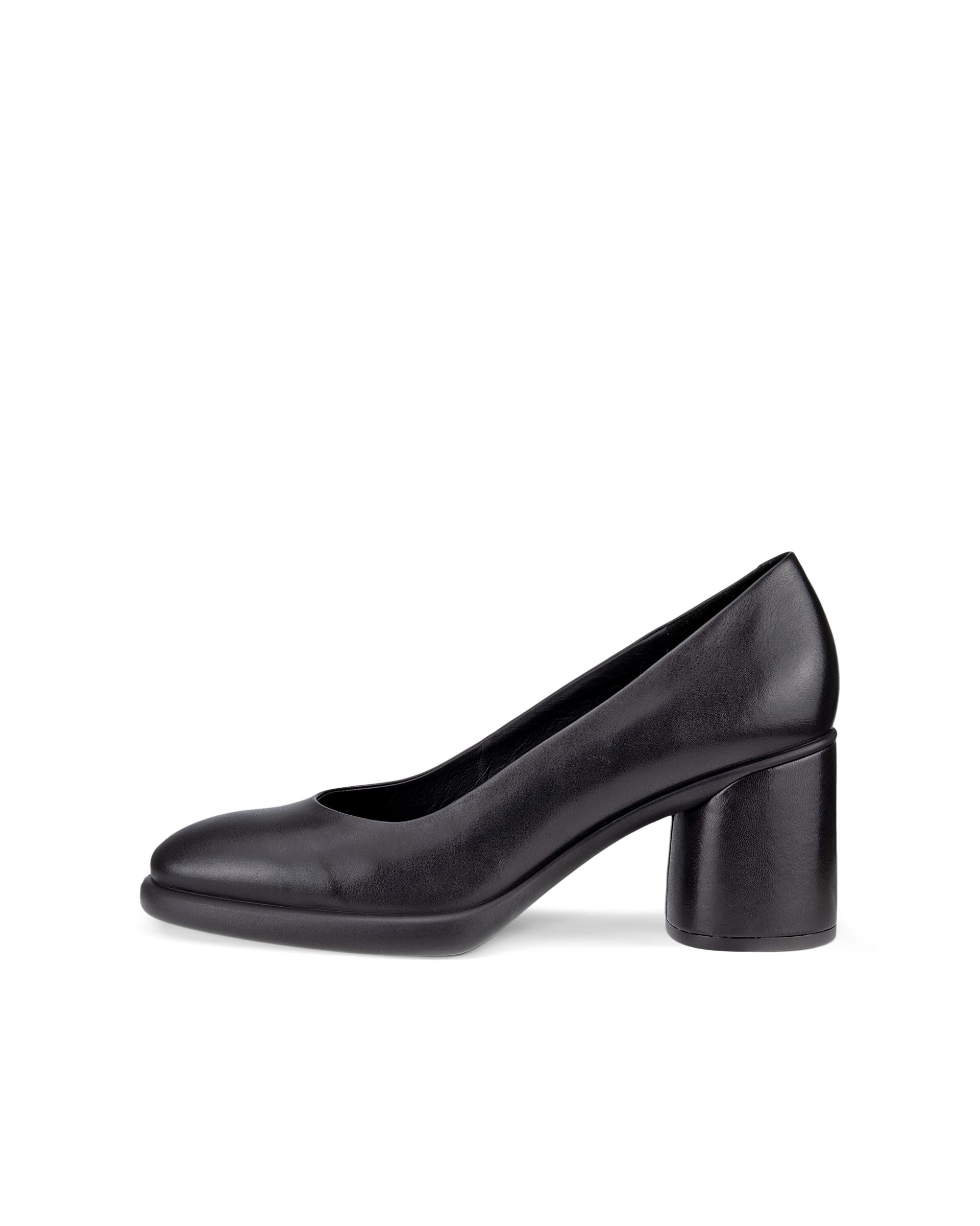 ECCO® Sculpted LX 35 escarpins en cuir à talon carré pour femme - Noir - Outside