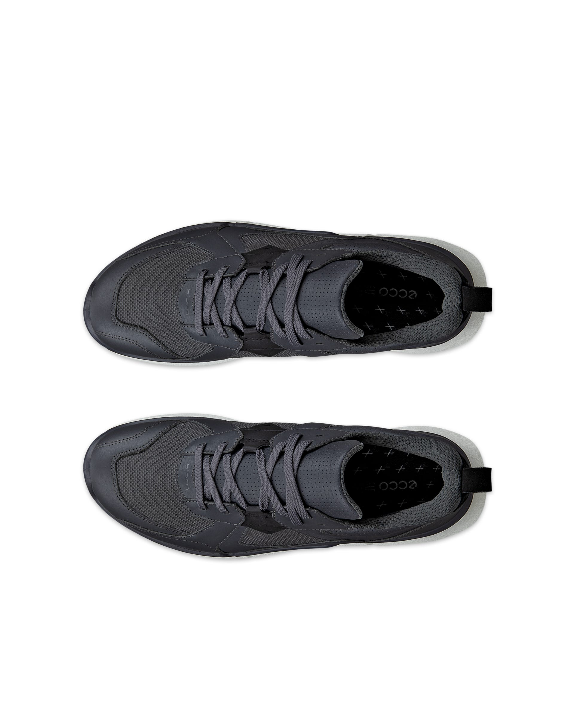 ECCO® BIOM 2.2 Gore-Tex sneaker i læder til herrer - Grå - Top left pair