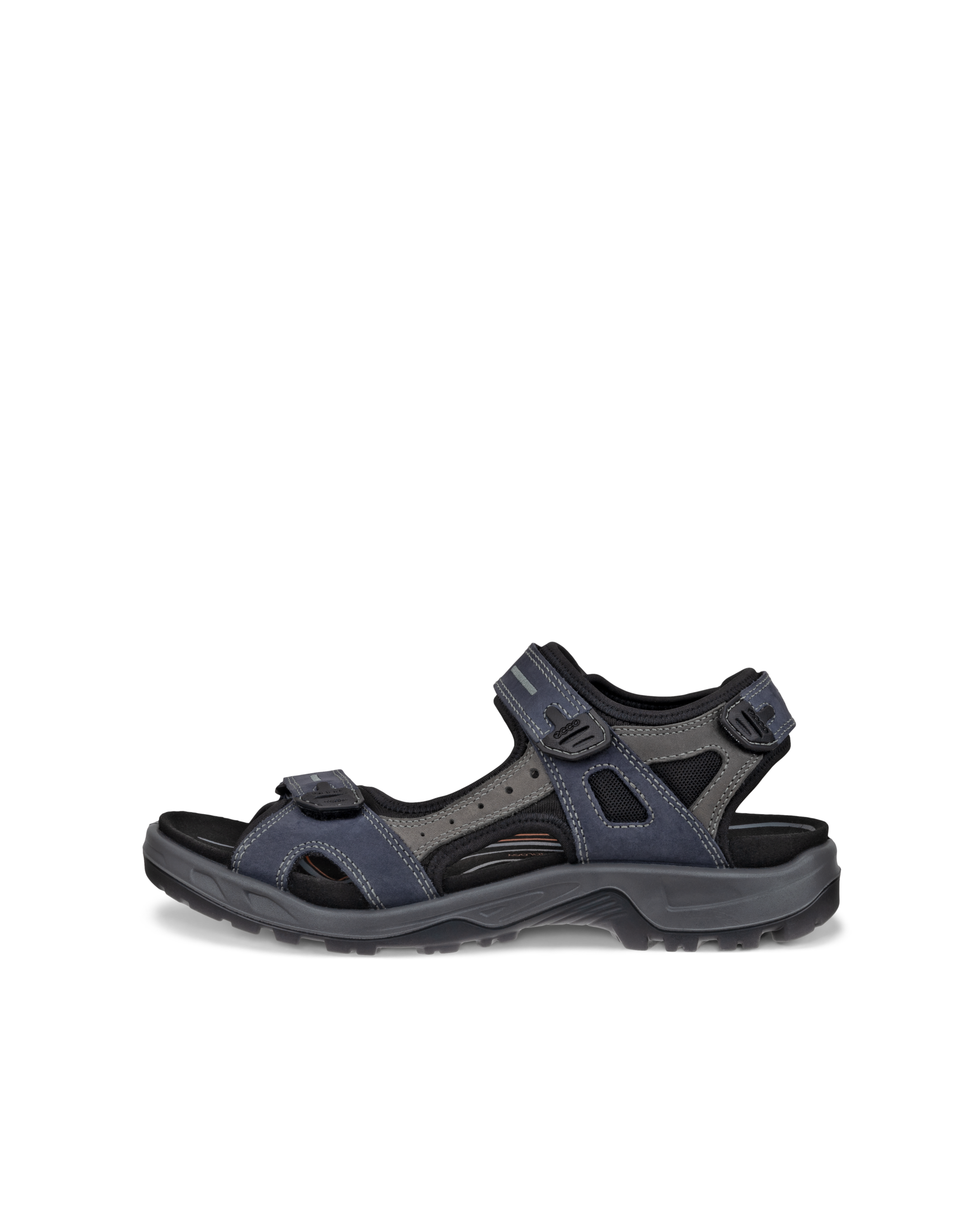 Men's ECCO® Offroad Nubuck Outdoor Sandal - Blue - Outside