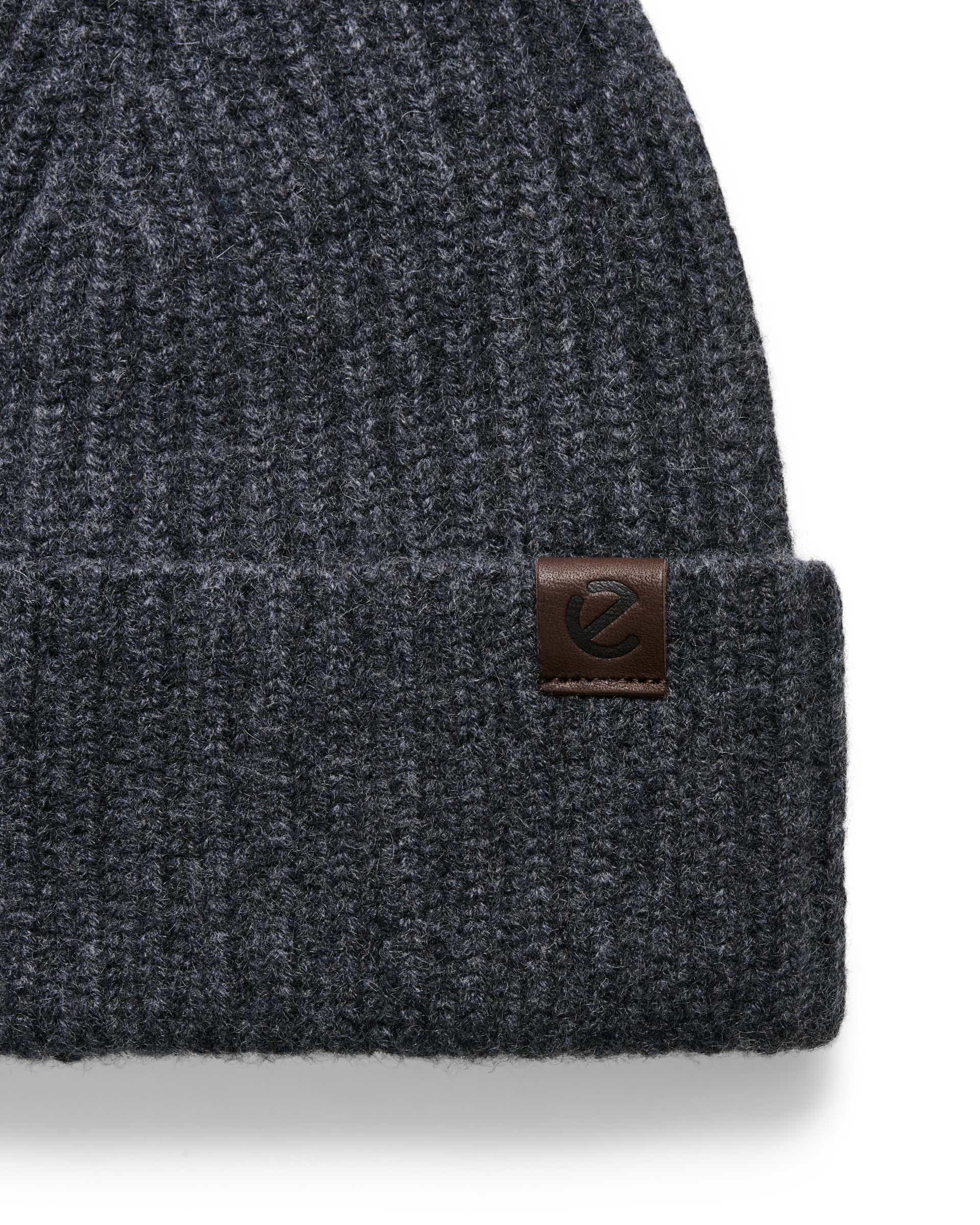 Men's ECCO® Classic Beanie - Grey - Detail-1