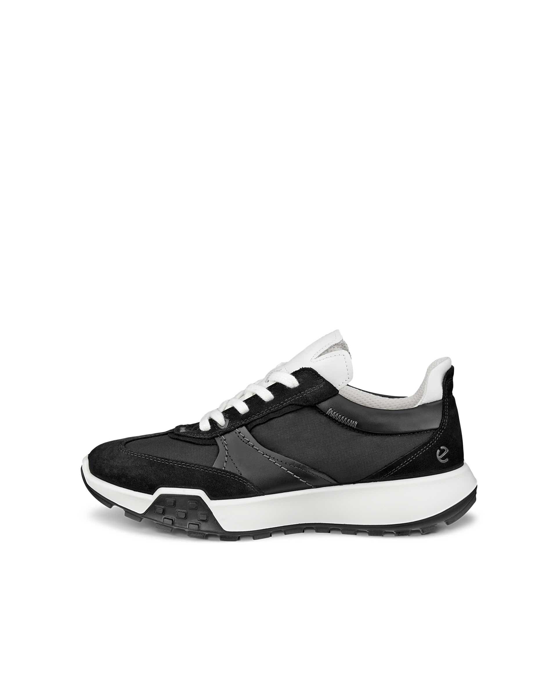 ECCO® Retro Sneaker Damen Ledersneaker - Schwarz - Outside