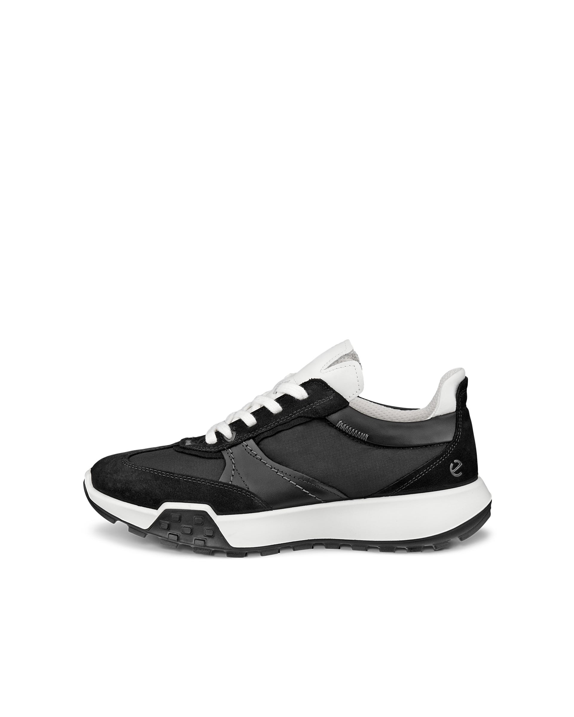 ECCO® Retro Sneaker Damen Ledersneaker - Schwarz - Outside