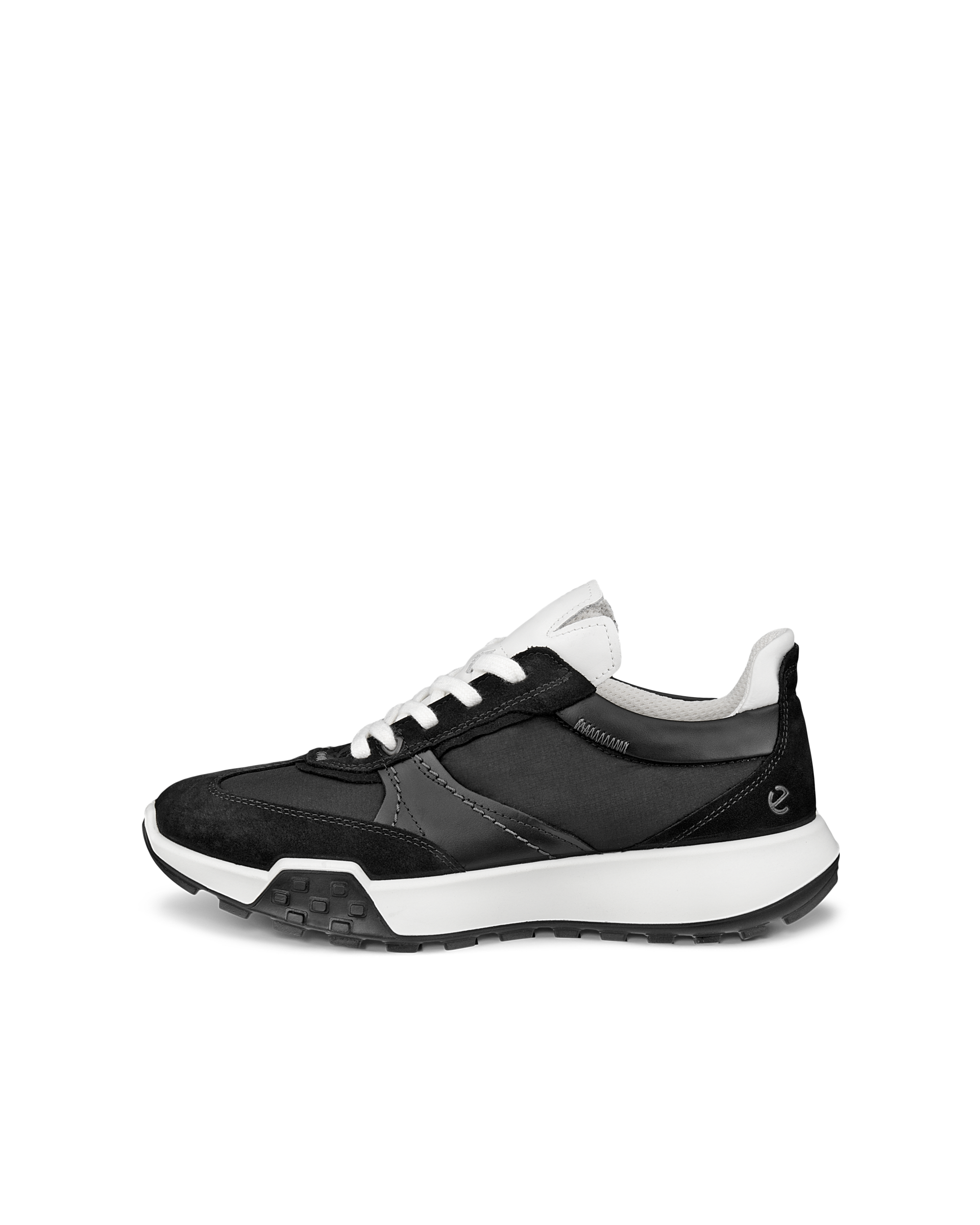 ECCO® Retro Sneaker Damen Ledersneaker - Schwarz - Outside