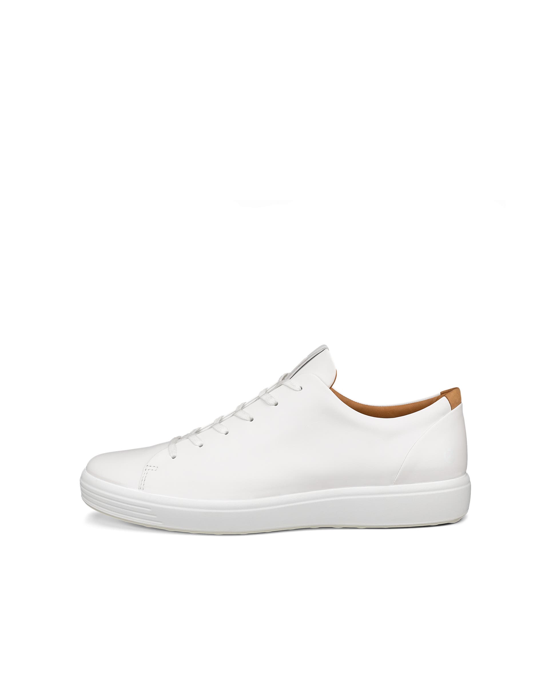 Men's ECCO® Soft 7 Leather Lace-Up Shoe | White