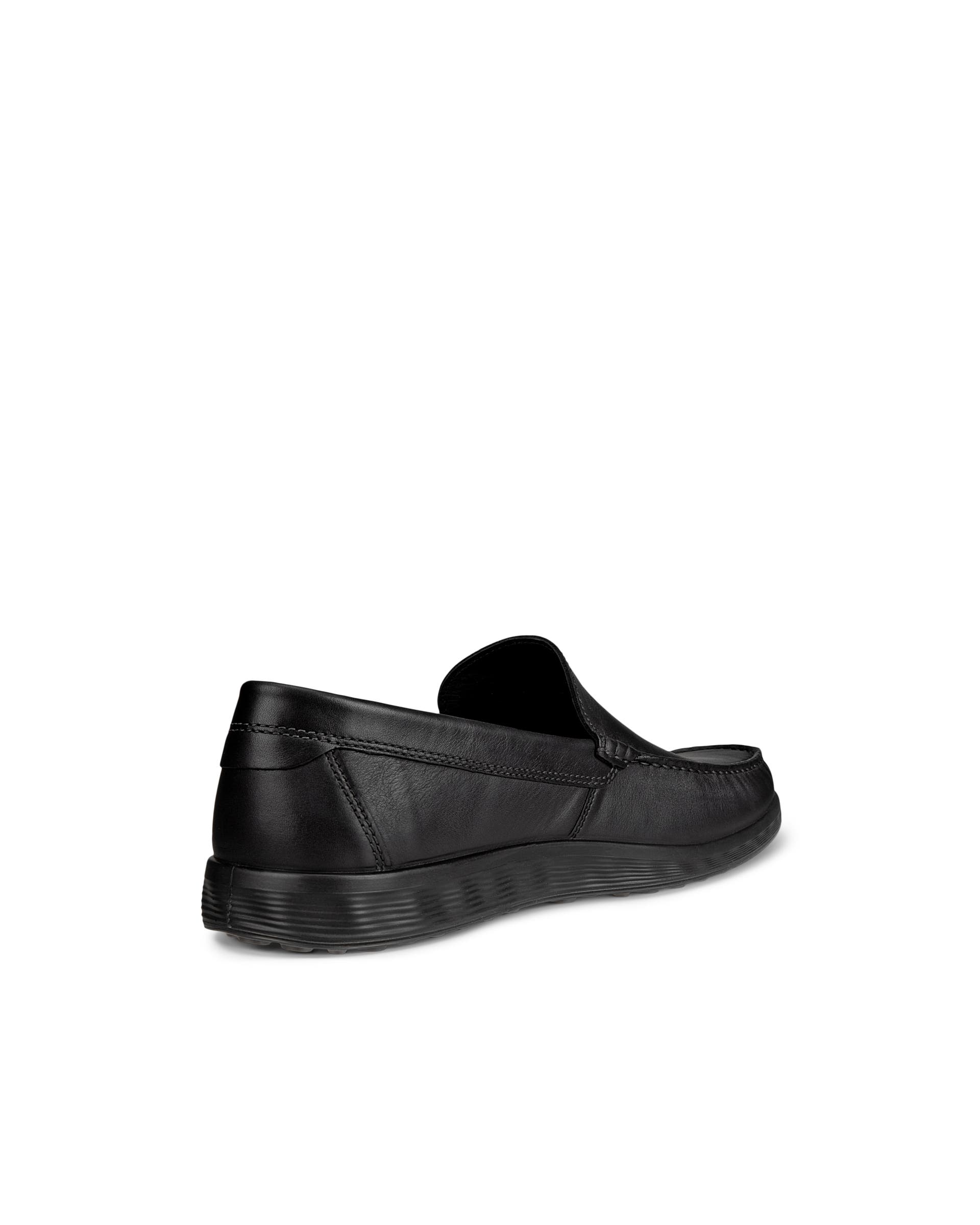 Men's ECCO® S Lite Moc Leather Moccasin - Black - Back