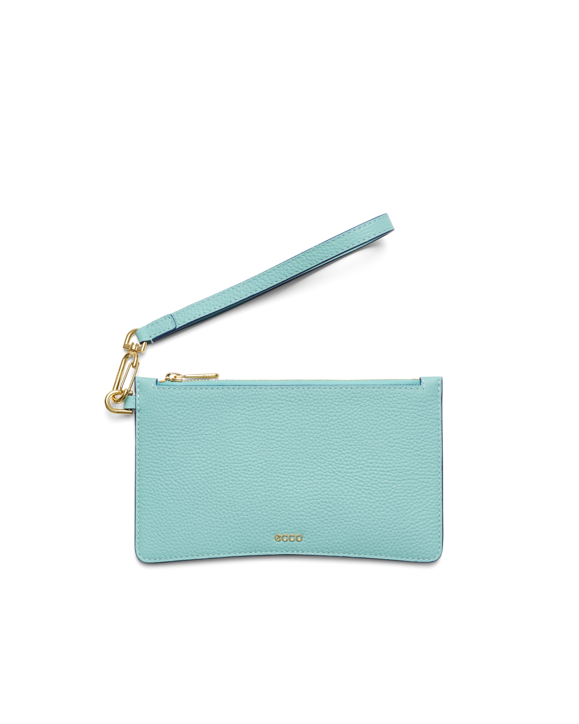 ECCO Card Case Zipped Pebbled レザーカードケース | ベージュ