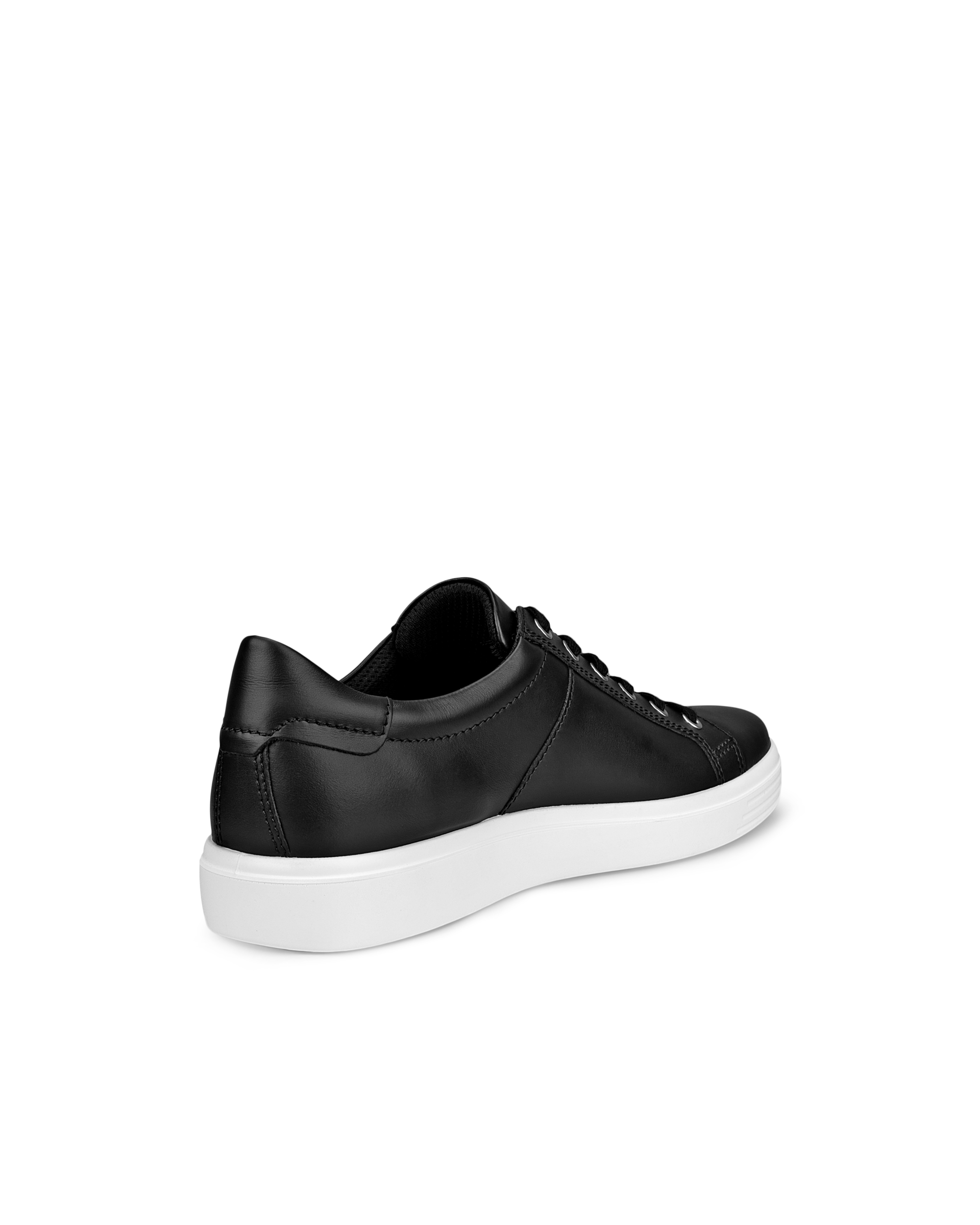 ECCO MEN\'S 47 CLASSIC SNEAKER BLACK LEATHER WHITE NIB 53734401001 ECCO Men Soft Classic Sneaker | Black main image 4