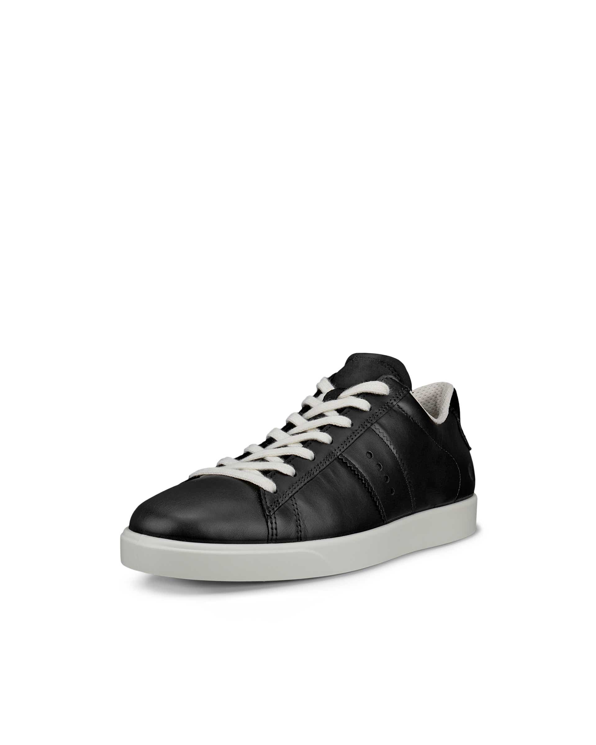 Women's ECCO® Street Lite Leather Trainer - Black - Main