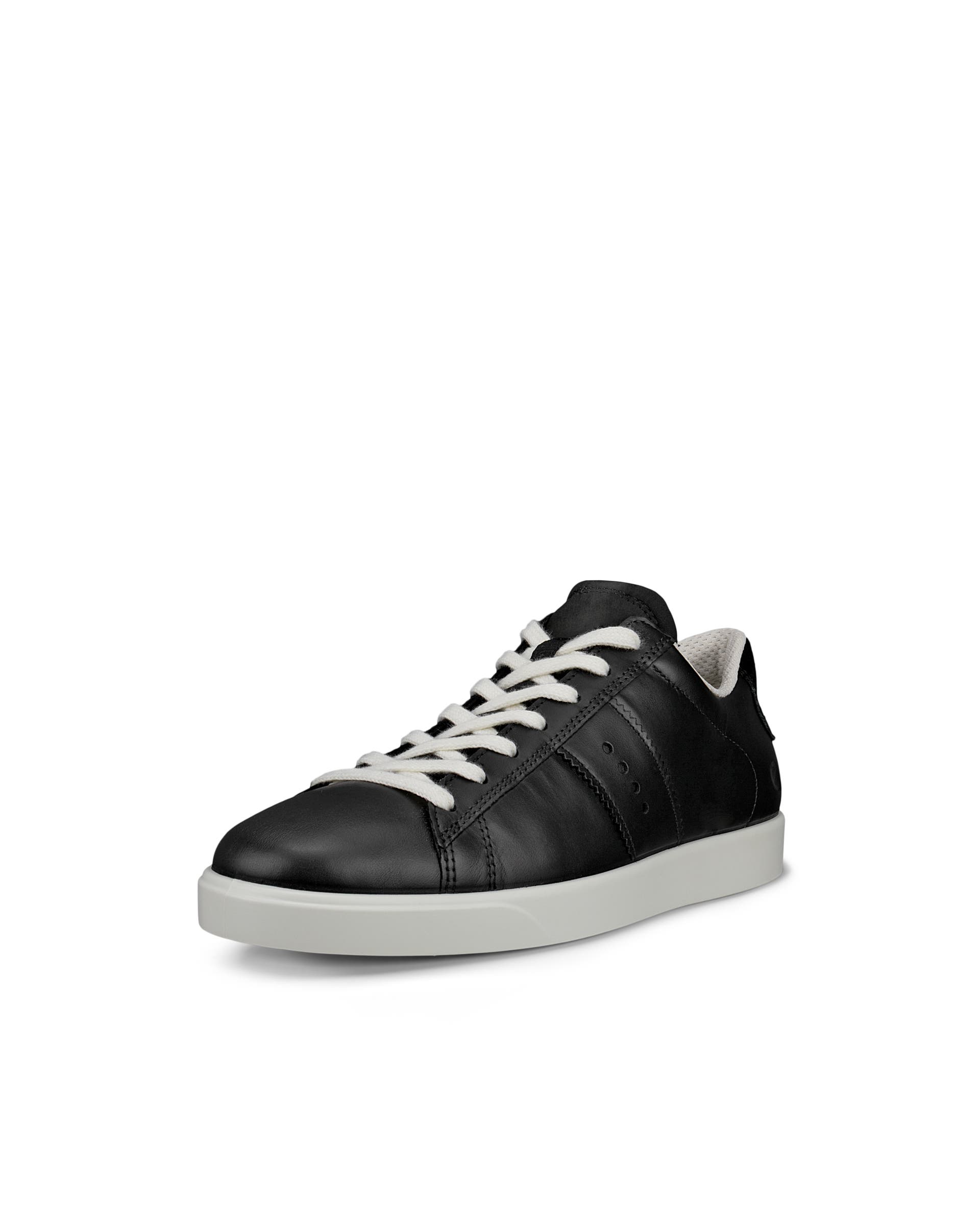 Women's ECCO® Street Lite Leather Trainer - Black - Main