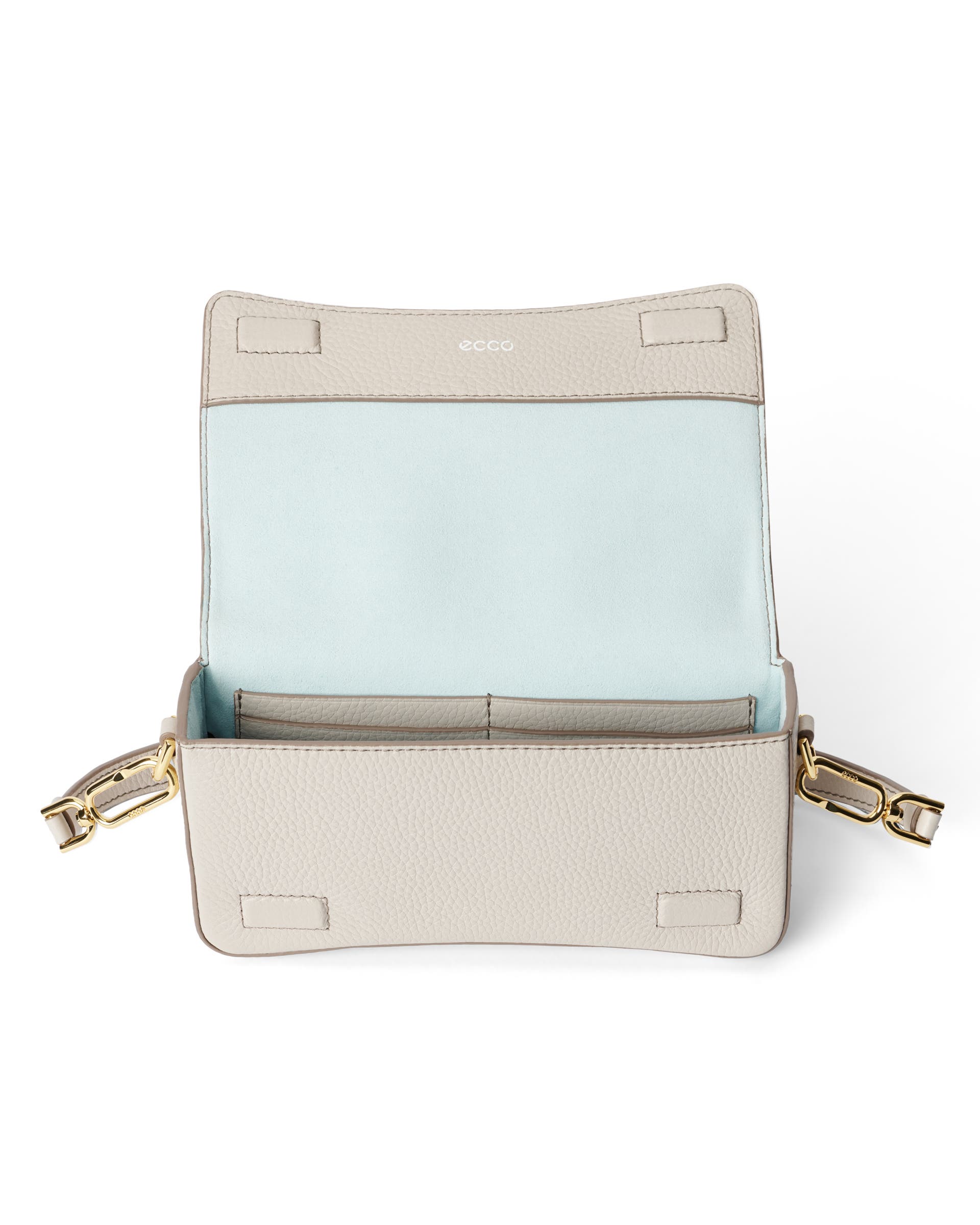 ECCO Pinch Small Pebbled レザーショルダーバッグ - ベージュ - Inside