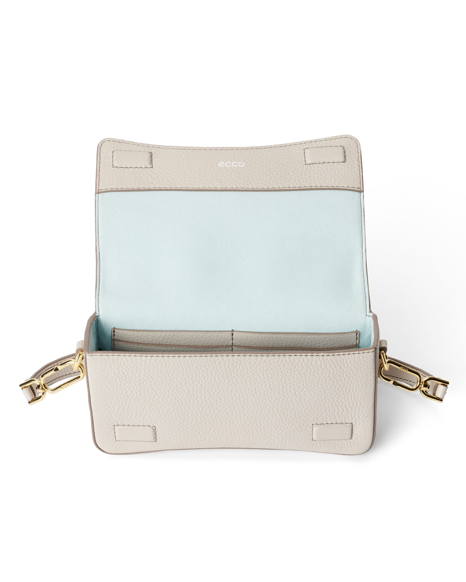 ECCO Pinch Small Pebbled レザーショルダーバッグ - ベージュ - Inside