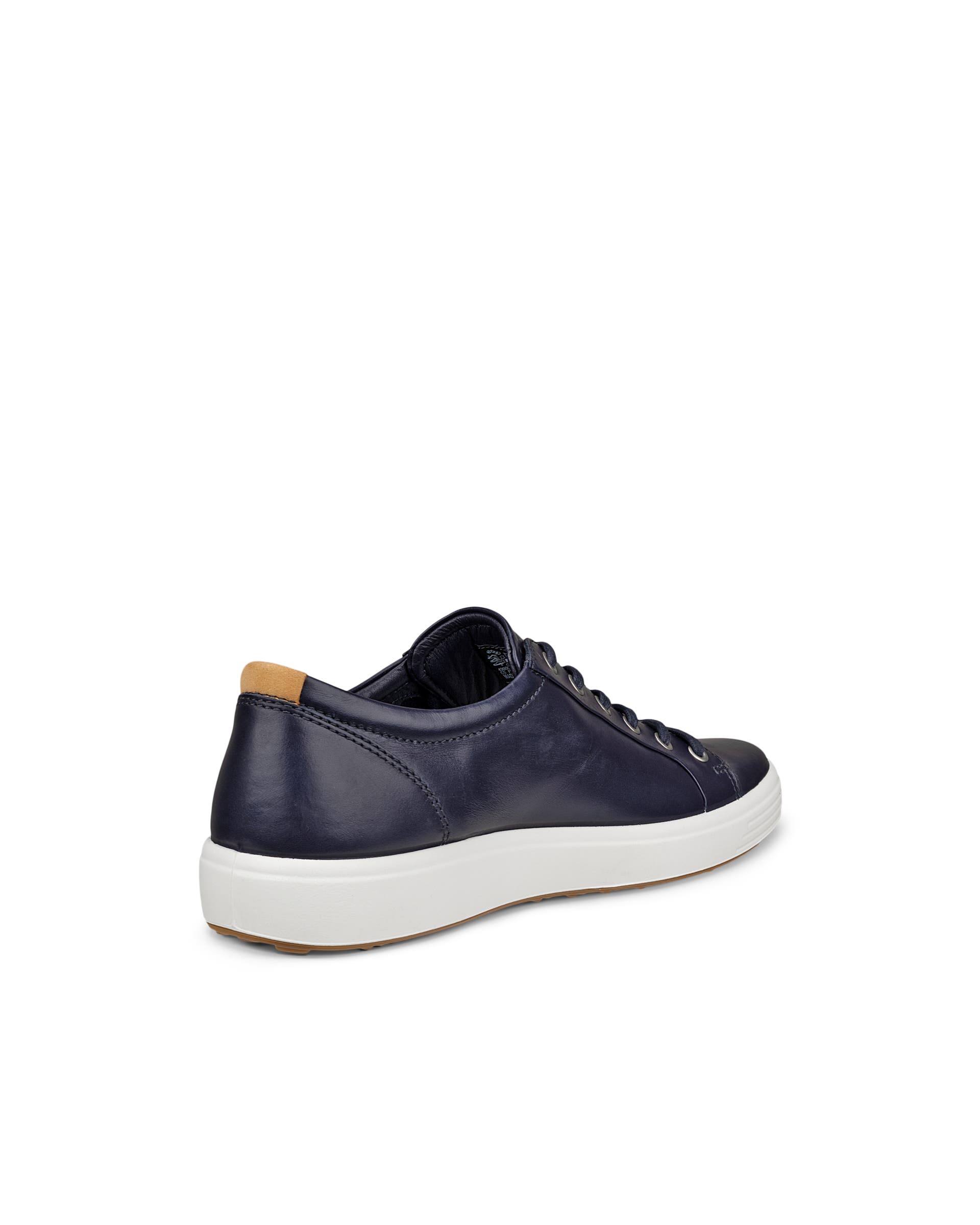 ECCO® Soft 7 Heren leren sneaker - Blauw - Back