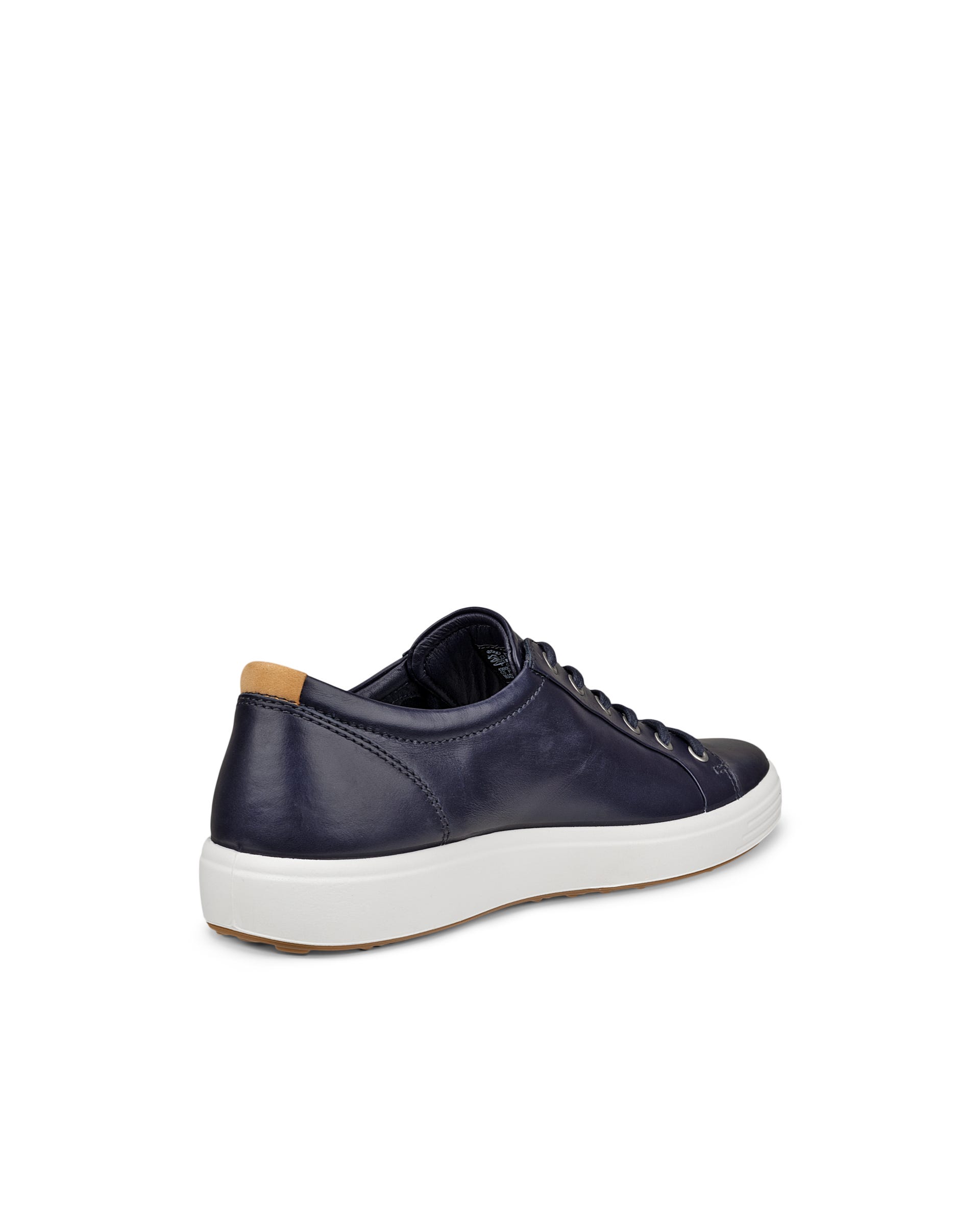 ECCO® Soft 7 Heren leren sneaker - Blauw - Back